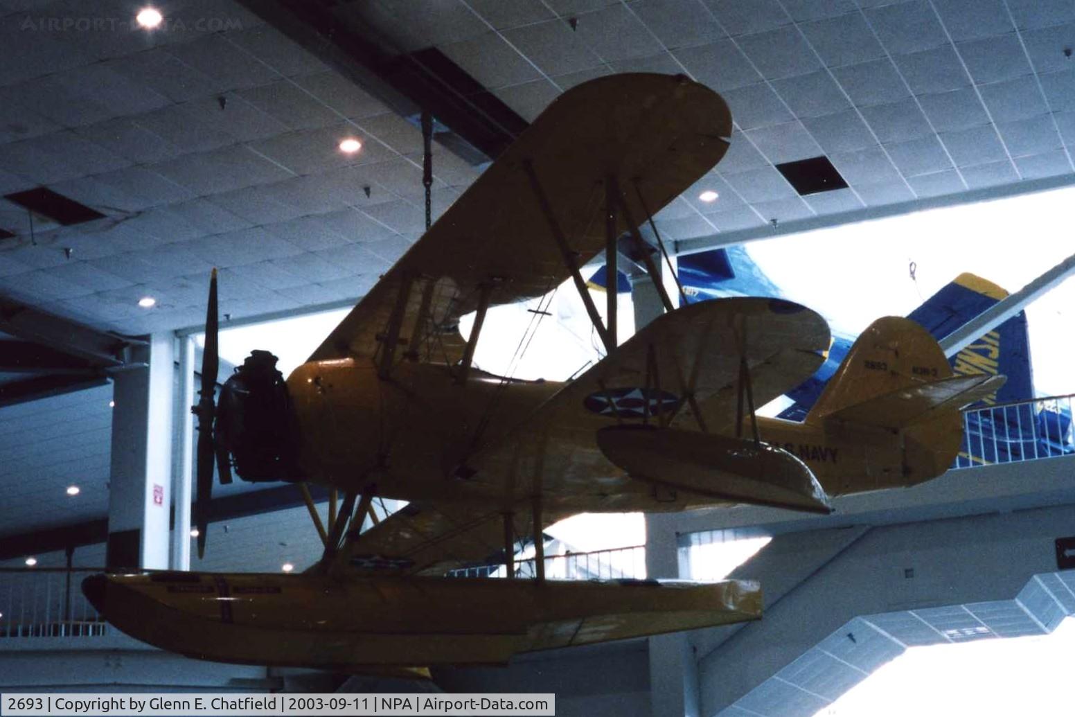 2693, Naval Aircraft Factory N3N-3 C/N Not found 2693, Yellow Peril at the National Museum of Naval Aviation