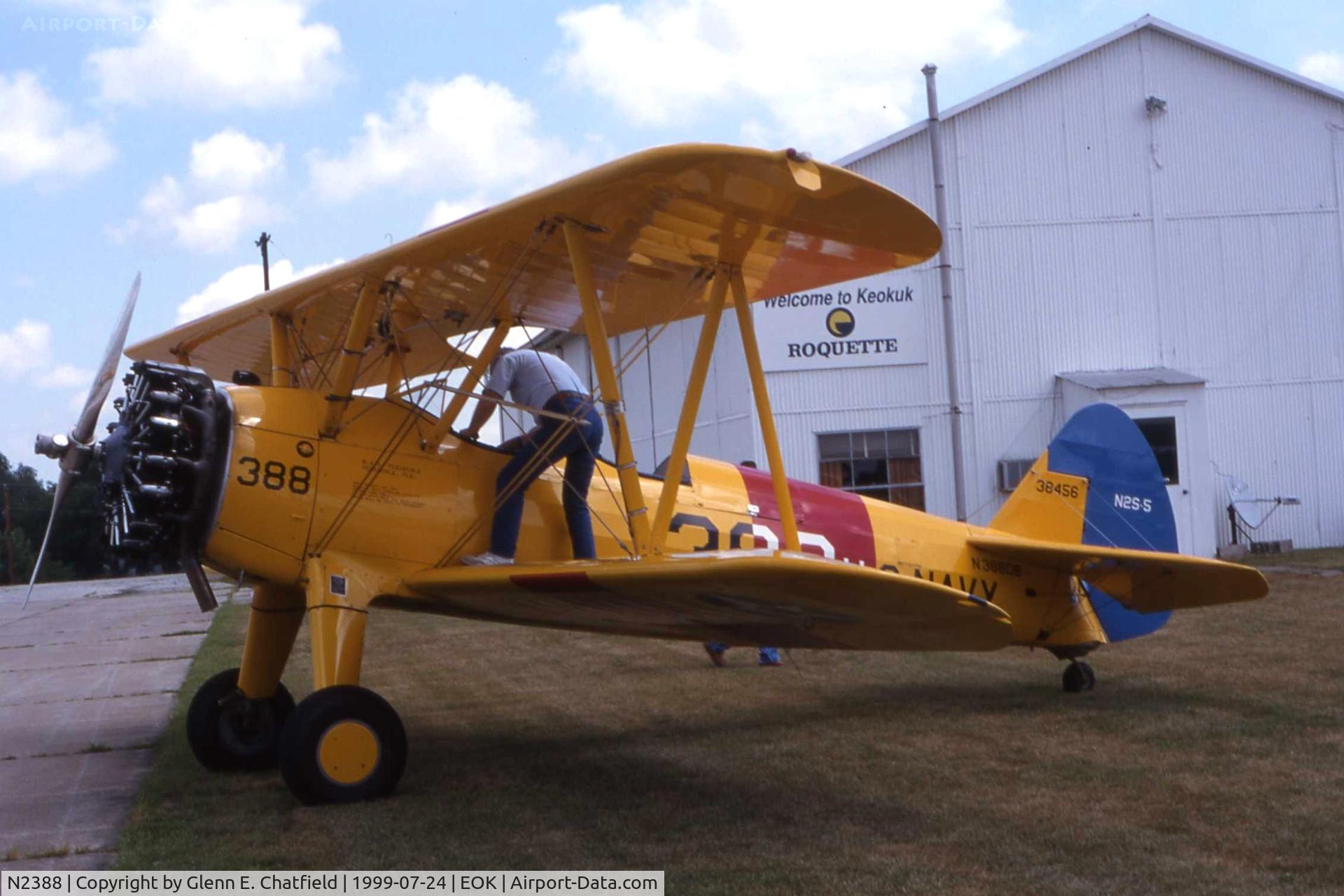 N2388, 1943 Boeing E75 C/N 75-8077, N2S-2, ex-N388DB, at the Liasion Bird fly in