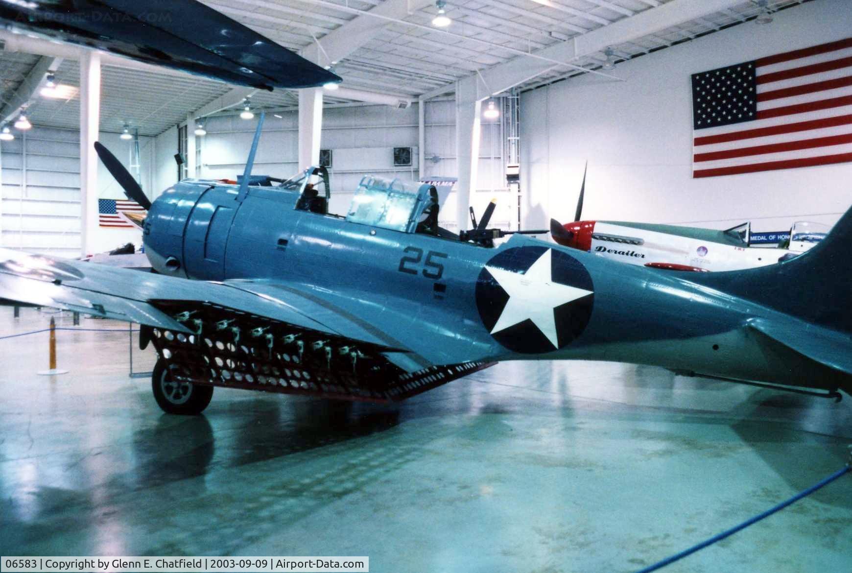 06583, Douglas SBD-3 Dauntless C/N 1320, SBD-3 dauntless at the Battleship Alabama Museum