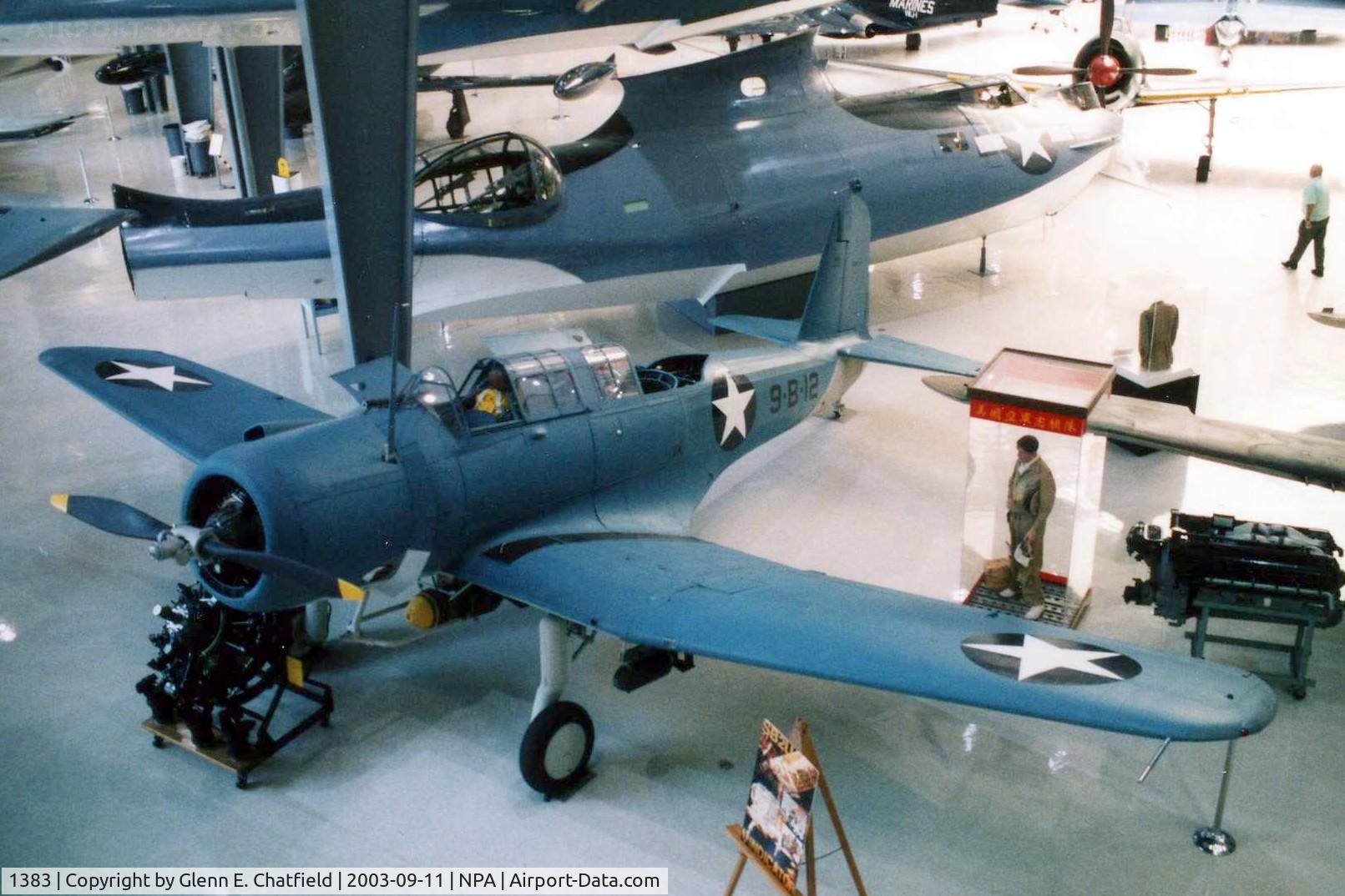 1383, 1938 Vought SB2U-1 Vindicator C/N Not found 1383, SB2U-1 at the National Museum of Naval Aviation