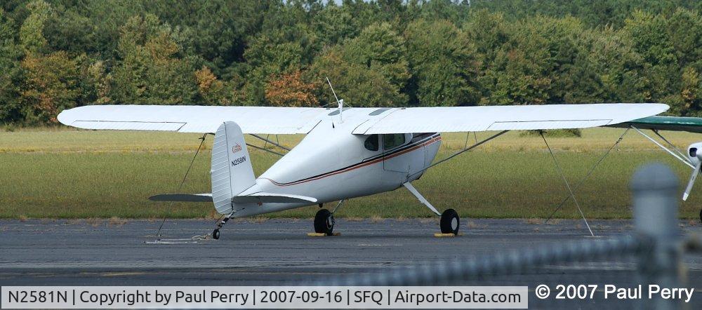 N2581N, 1947 Cessna 140 C/N 12841, Grand ol' gal, sitting pretty
