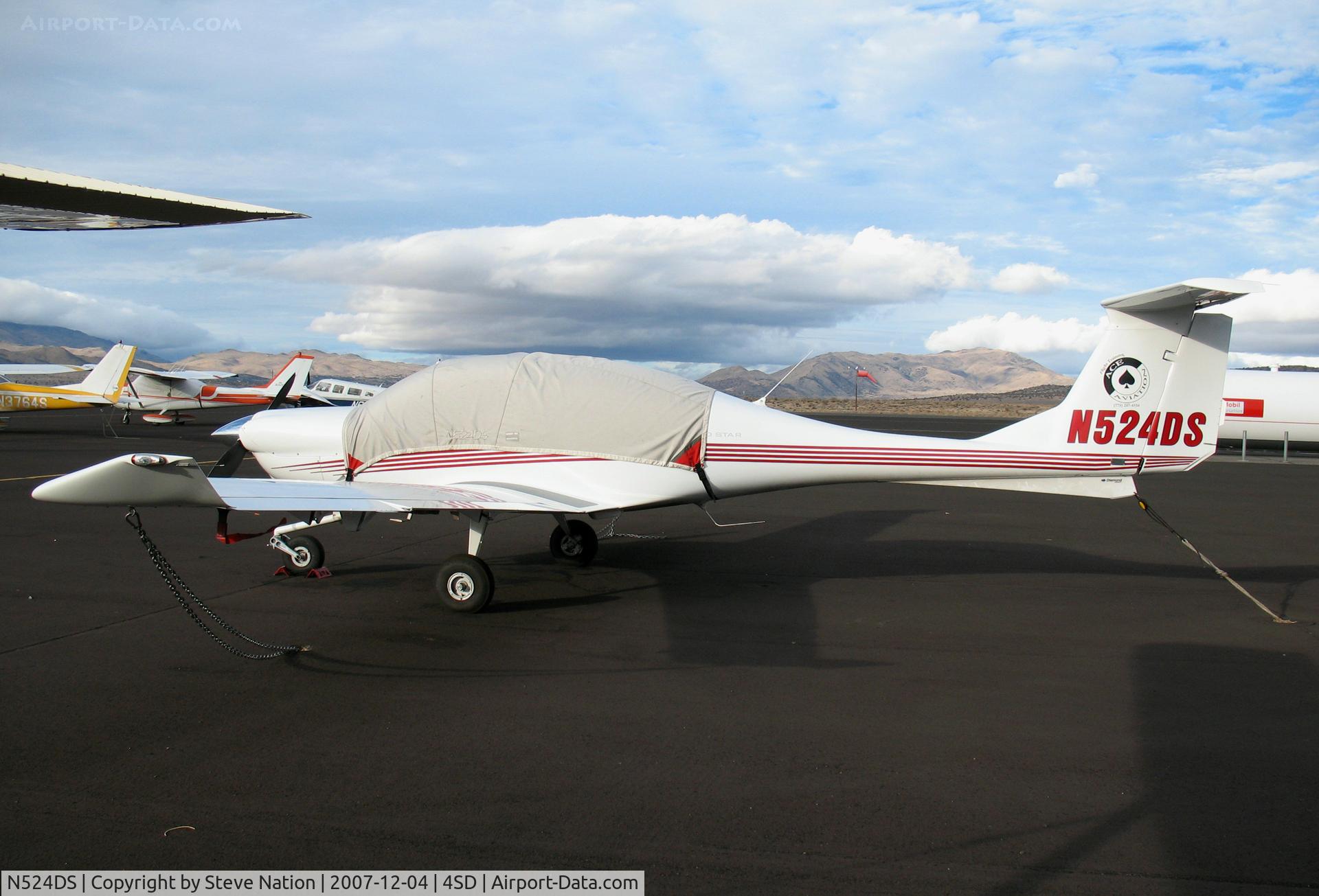 N524DS, Diamond DA-40 Diamond Star C/N 40.260, Ace Aviation 2006 Diamond Aircraft DA 40 with cover @ Reno-Stead