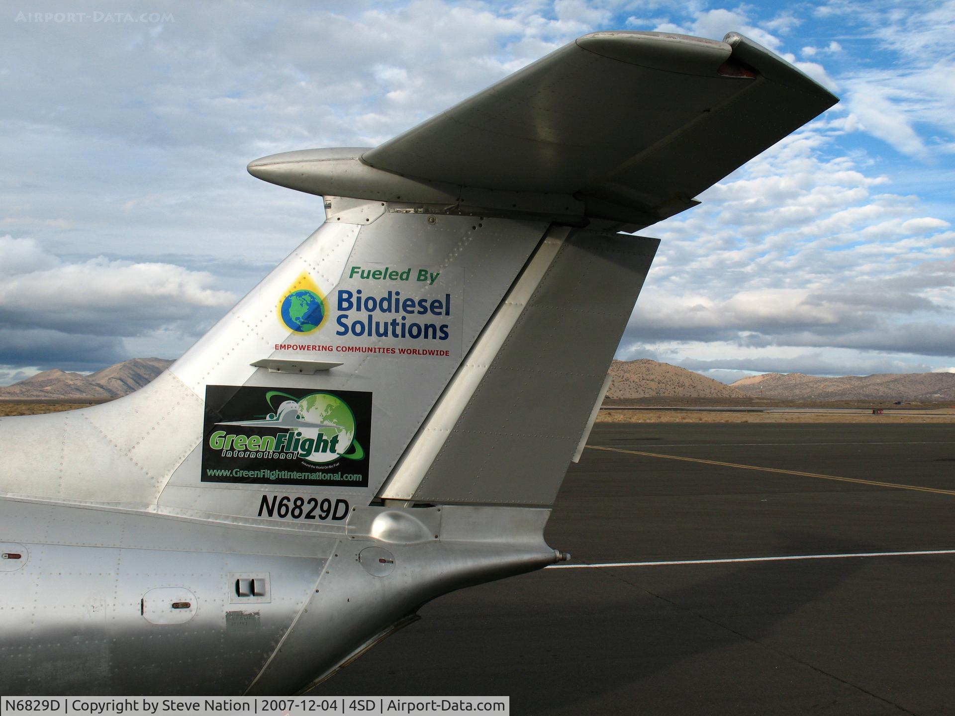 N6829D, 1968 Aero L-29 Delfin C/N 893141, close-up tail Greenflight/Biodiesel Solutions 1968 L-29 Delfin (biofueled for real?) @ Reno-Stead