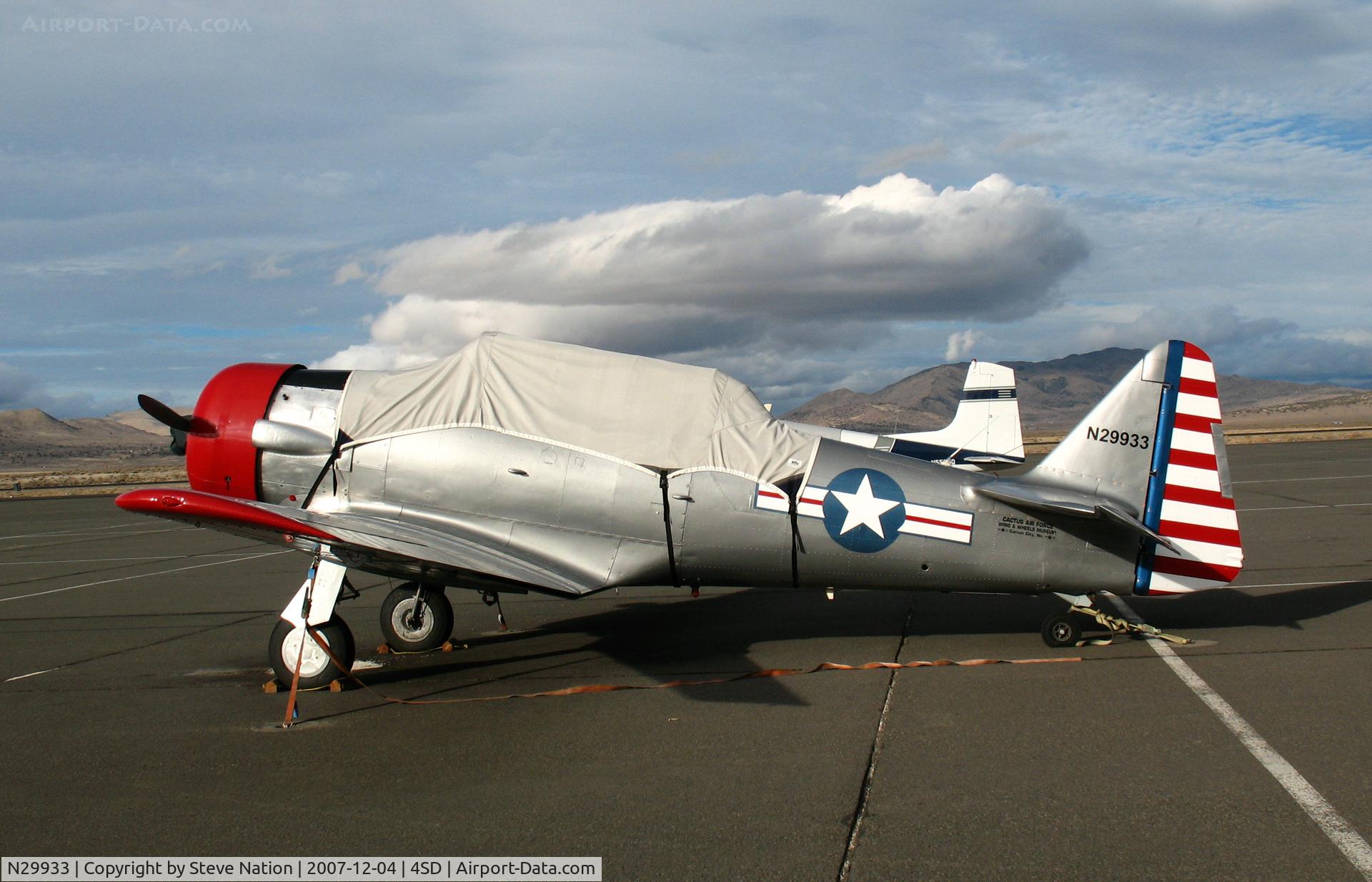 N29933, 1951 North American T-6G Texan C/N 168-395, Cactus Air Force North American AT-6G (49-3291) as USAAC @ Reno-Stead