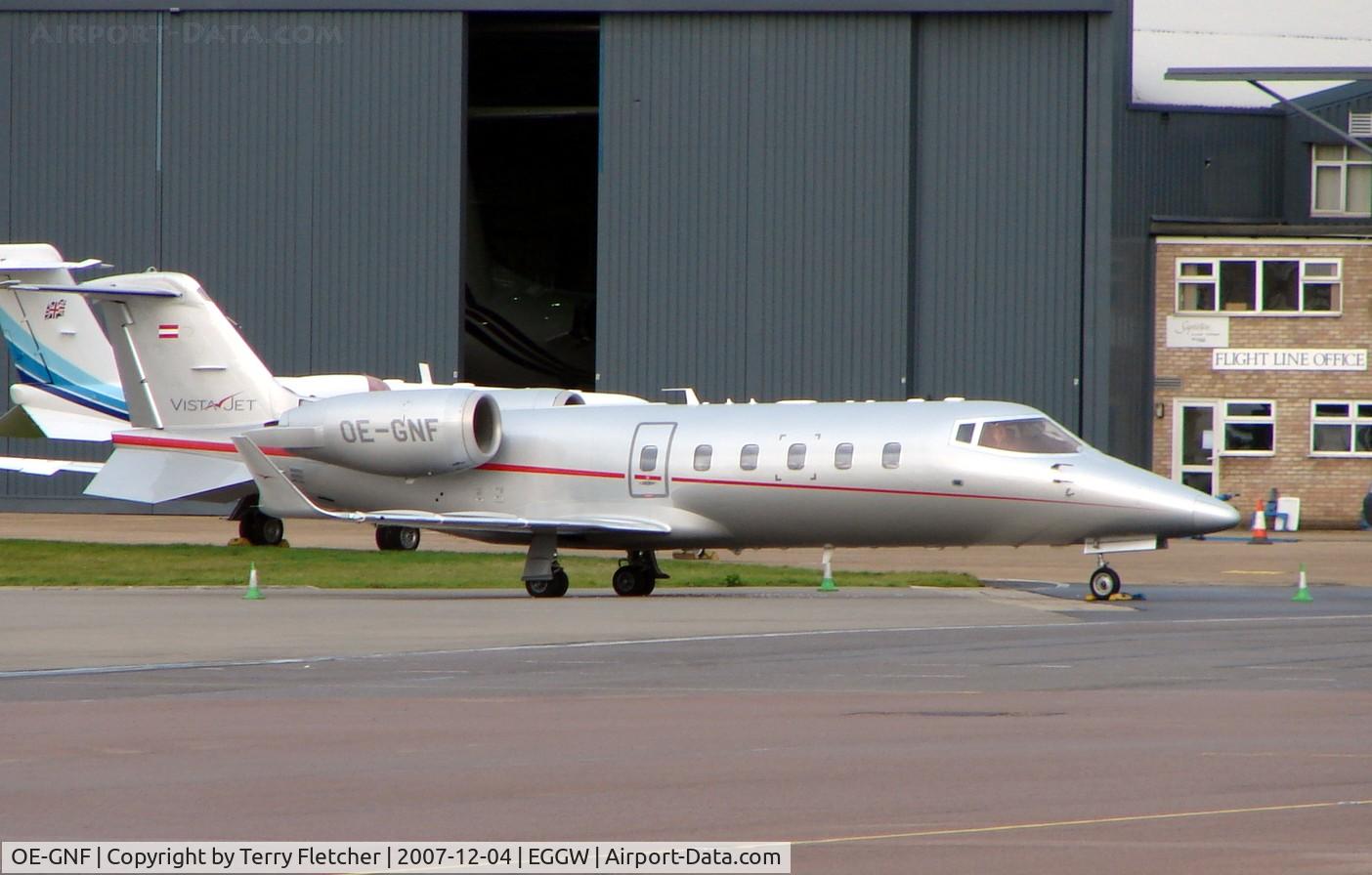 OE-GNF, 2006 Learjet 60 C/N 60-304, Learjet awaits departure to Russia from Luton