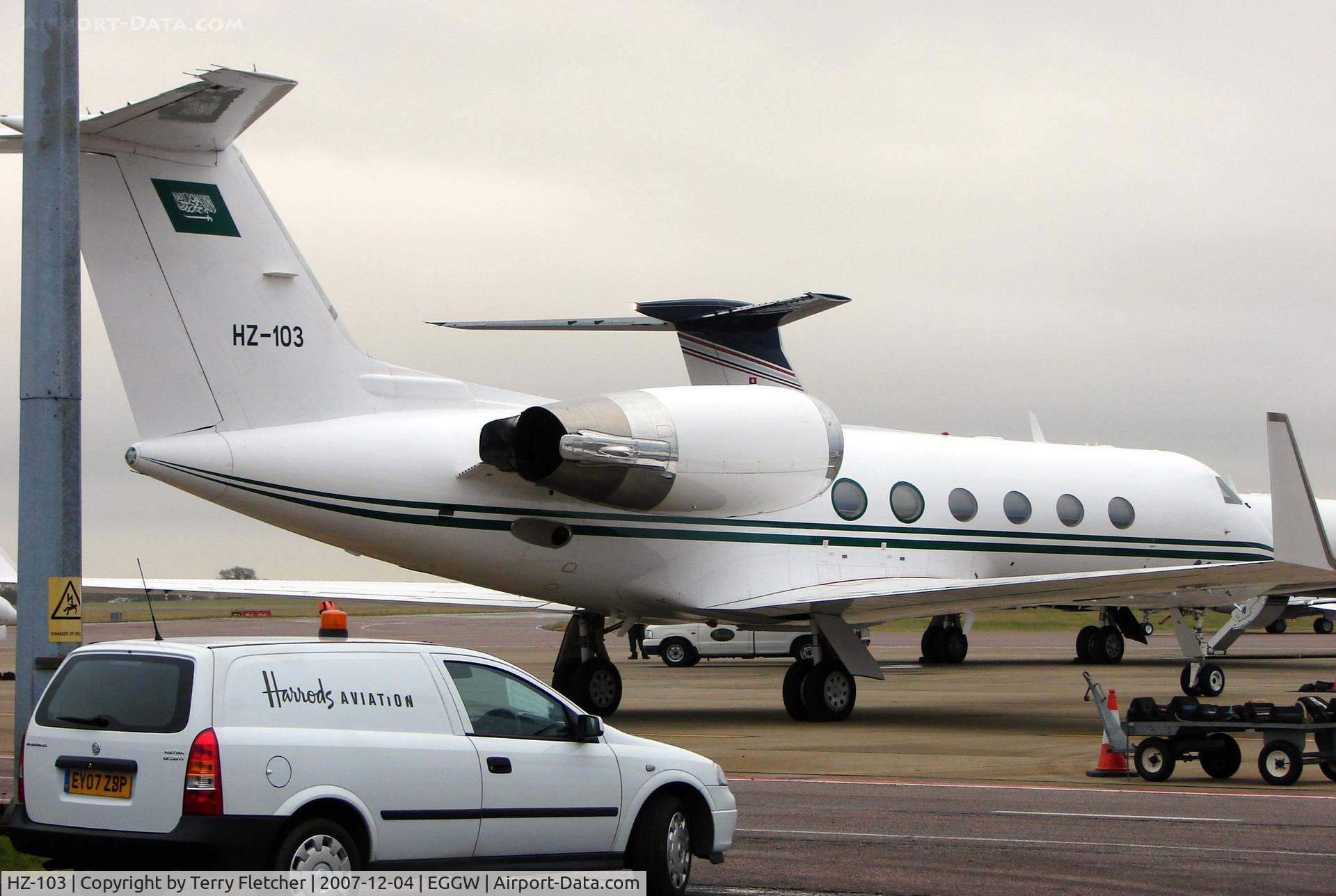 HZ-103, 1988 Gulfstream Aerospace G-IV C/N 1037, Saudia Gulfstream on the Harrods Aviation South ramp