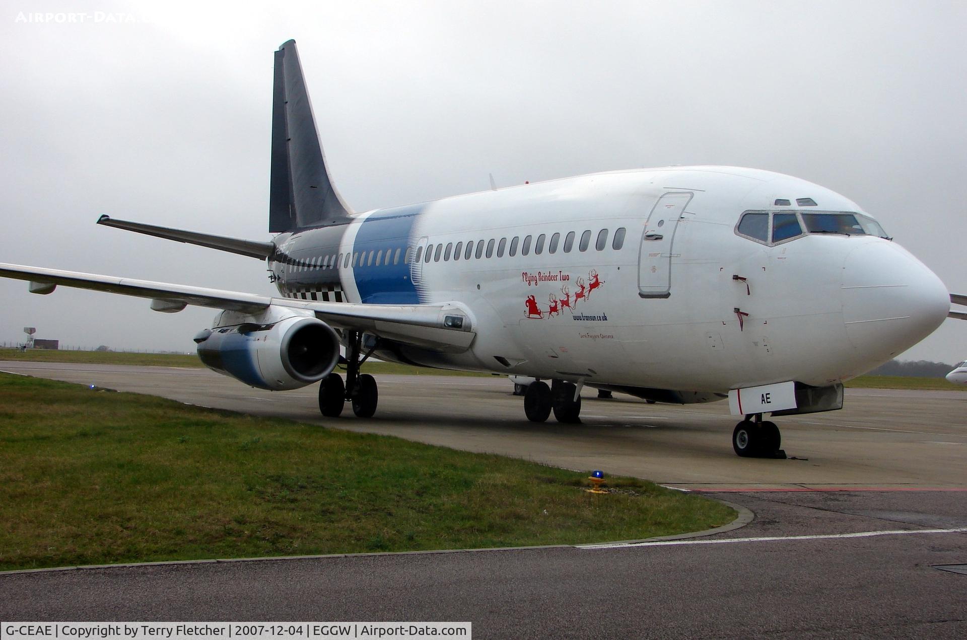 G-CEAE, 1974 Boeing 737-229 C/N 20912, Classic B737 with Xmas logo