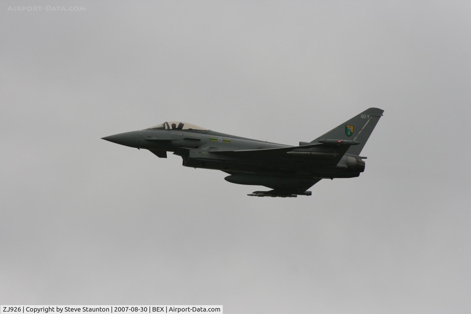 ZJ926, 2006 Eurofighter EF-2000 Typhoon F2 C/N 0083/BS017, RAF Benson Families Day, RAF Benson, Oxfordshire, England - August 2007