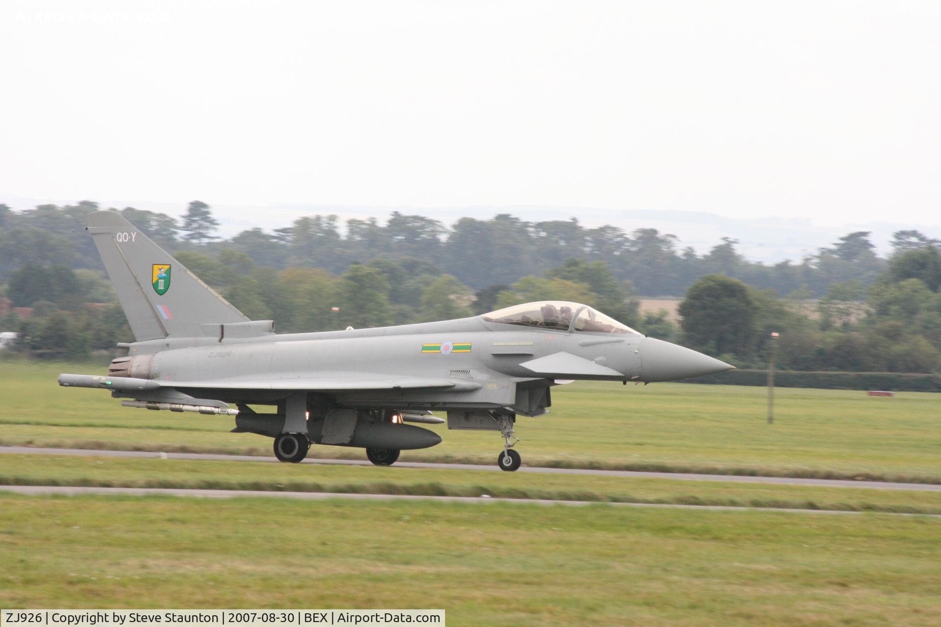 ZJ926, 2006 Eurofighter EF-2000 Typhoon F2 C/N 0083/BS017, RAF Benson Families Day, RAF Benson, Oxfordshire, England - August 2007