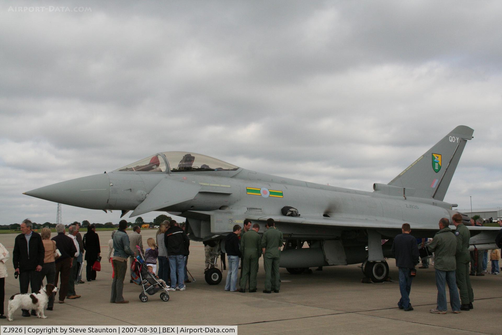 ZJ926, 2006 Eurofighter EF-2000 Typhoon F2 C/N 0083/BS017, RAF Benson Families Day, RAF Benson, Oxfordshire, England - August 2007