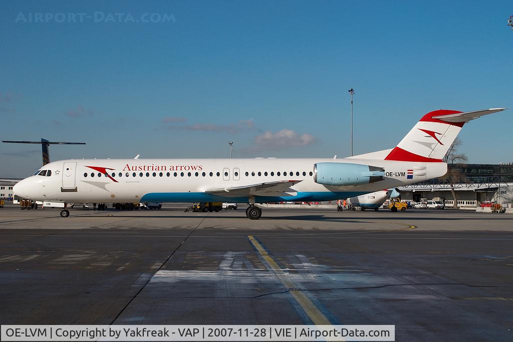 OE-LVM, 1991 Fokker F100 (F-28-0100) C/N 11361, Austrian Arrows Fokker 100