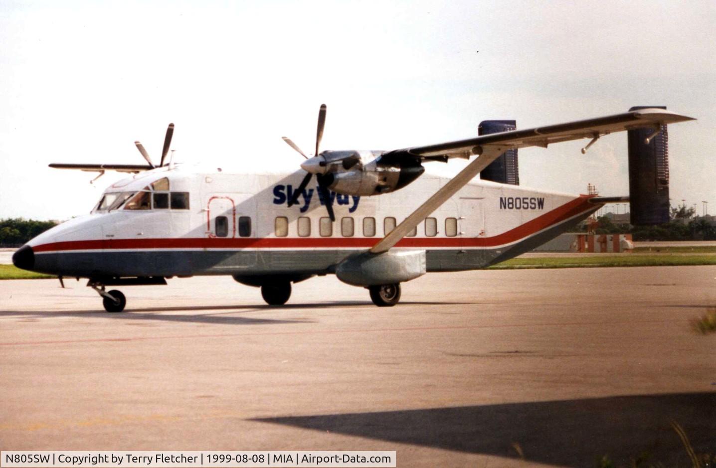 N805SW, 1980 Short SD3-30 C/N SH3055, SD-3-30 on Freight Apron at Miami