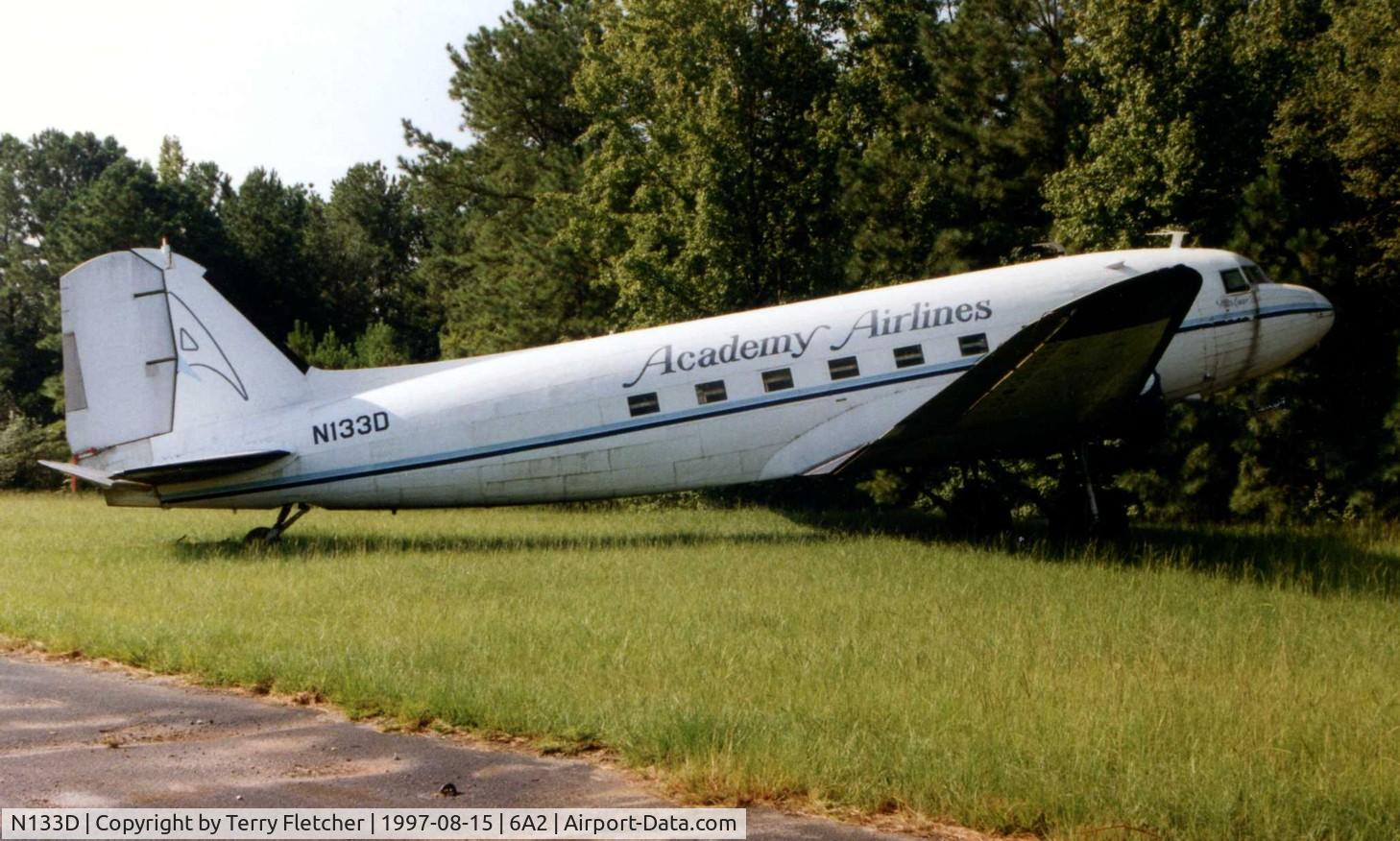 N133D, 1942 Douglas DC3C-S1C3G (C-47A) C/N 19394, Academy Airlines DC3 was also at Griffin in 1997