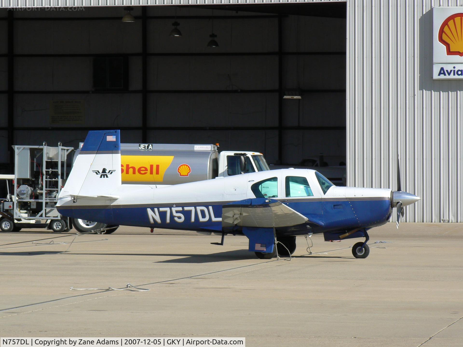 N757DL, 1964 Mooney M20E C/N 399, On the ramp at Arlington Municipal