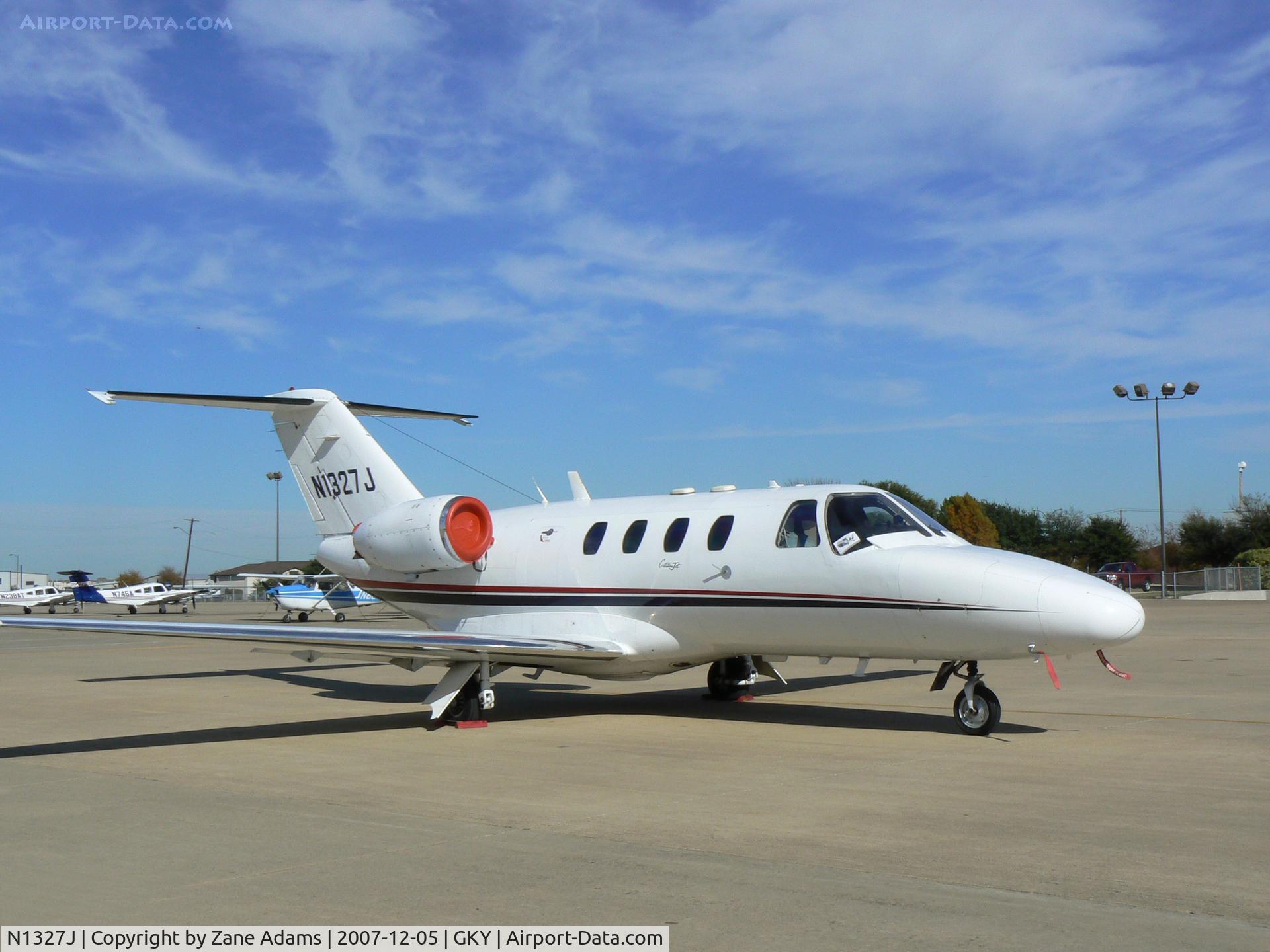 N1327J, 1993 Cessna 525 CitationJet C/N 525-0009, On the ramp at Arlington Municipal