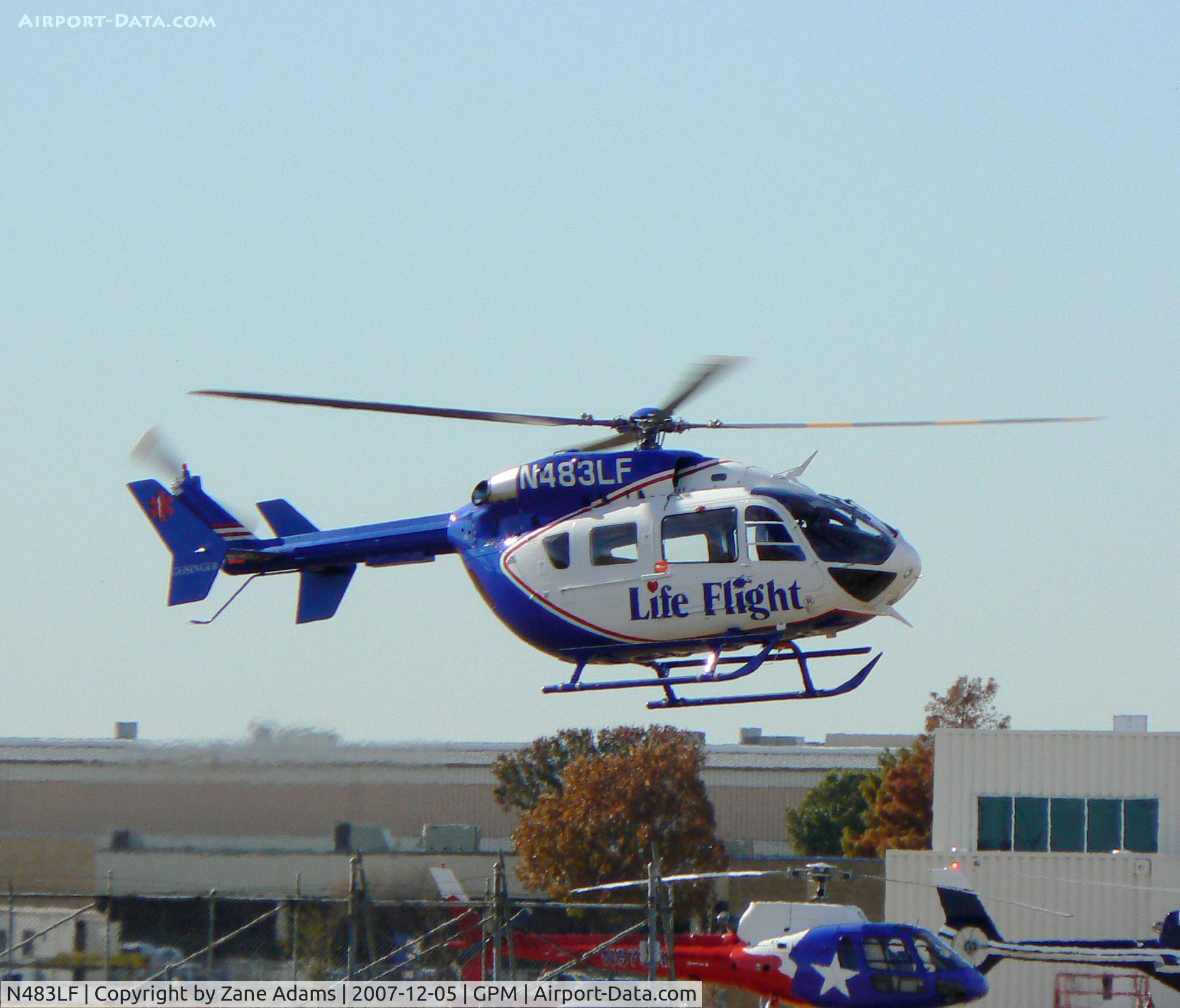 N483LF, 2007 Eurocopter-Kawasaki EC-145 (BK-117C-2) C/N 9133, New Life Flight helo at Eurocopter Grand Prairie