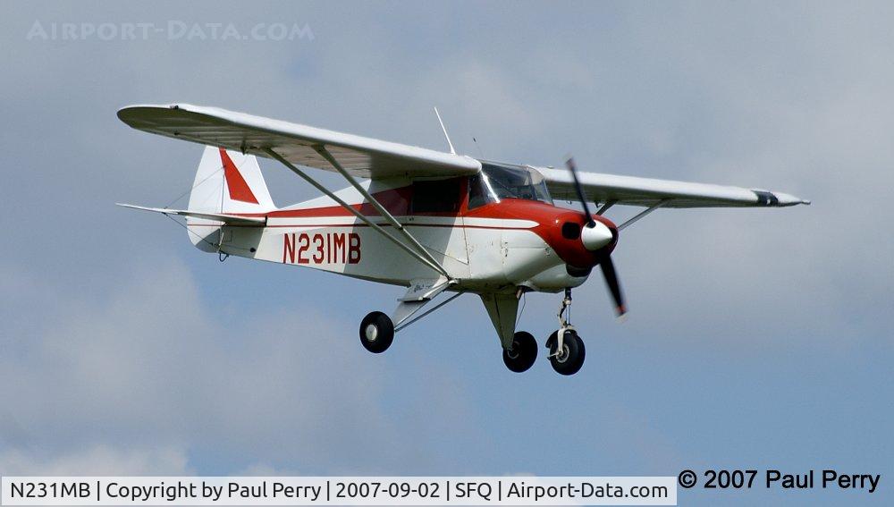 N231MB, 1961 Piper PA-22-108 Colt C/N 22-8539, Aiming for the runway