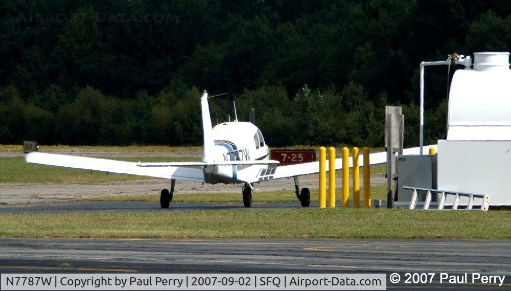 N7787W, 1964 Piper PA-28-180 Cherokee C/N 28-1796, Ahh, the SFQ fuel pit.