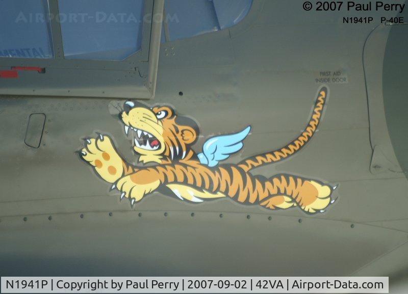 N1941P, 1941 Curtiss P-40E C/N 1025, The marking of the 23rd AVG, the Flying Tigers