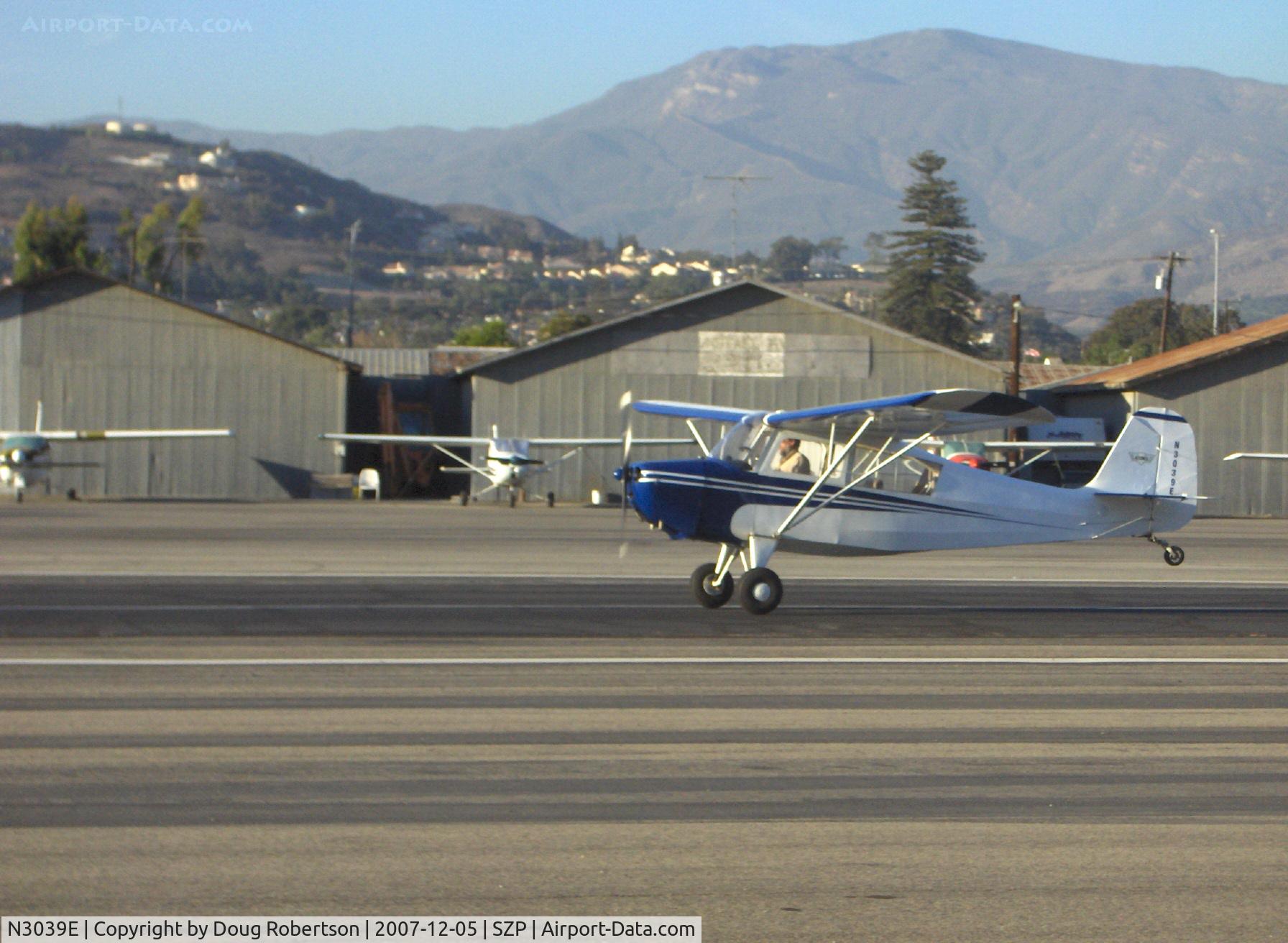 N3039E, 1946 Aeronca 7AC Champion C/N 7AC-6625, 1946 Aeronca 7AC CHAMPION, Continental O-200 100 Hp by STC, takeoff Rwy 22