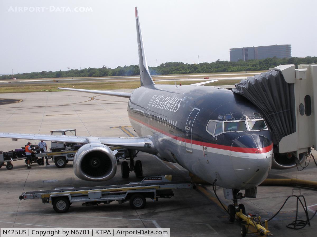 N425US, 1989 Boeing 737-401 C/N 23992, Parked at TPA after a flight from PHL