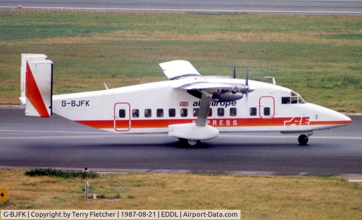 G-BJFK, 1981 Short SD3-30 Series 100 C/N SH3077, Air Europe Express operated this Shorts 3-30 in 1987 - seen here at Dusseldorf , Germany