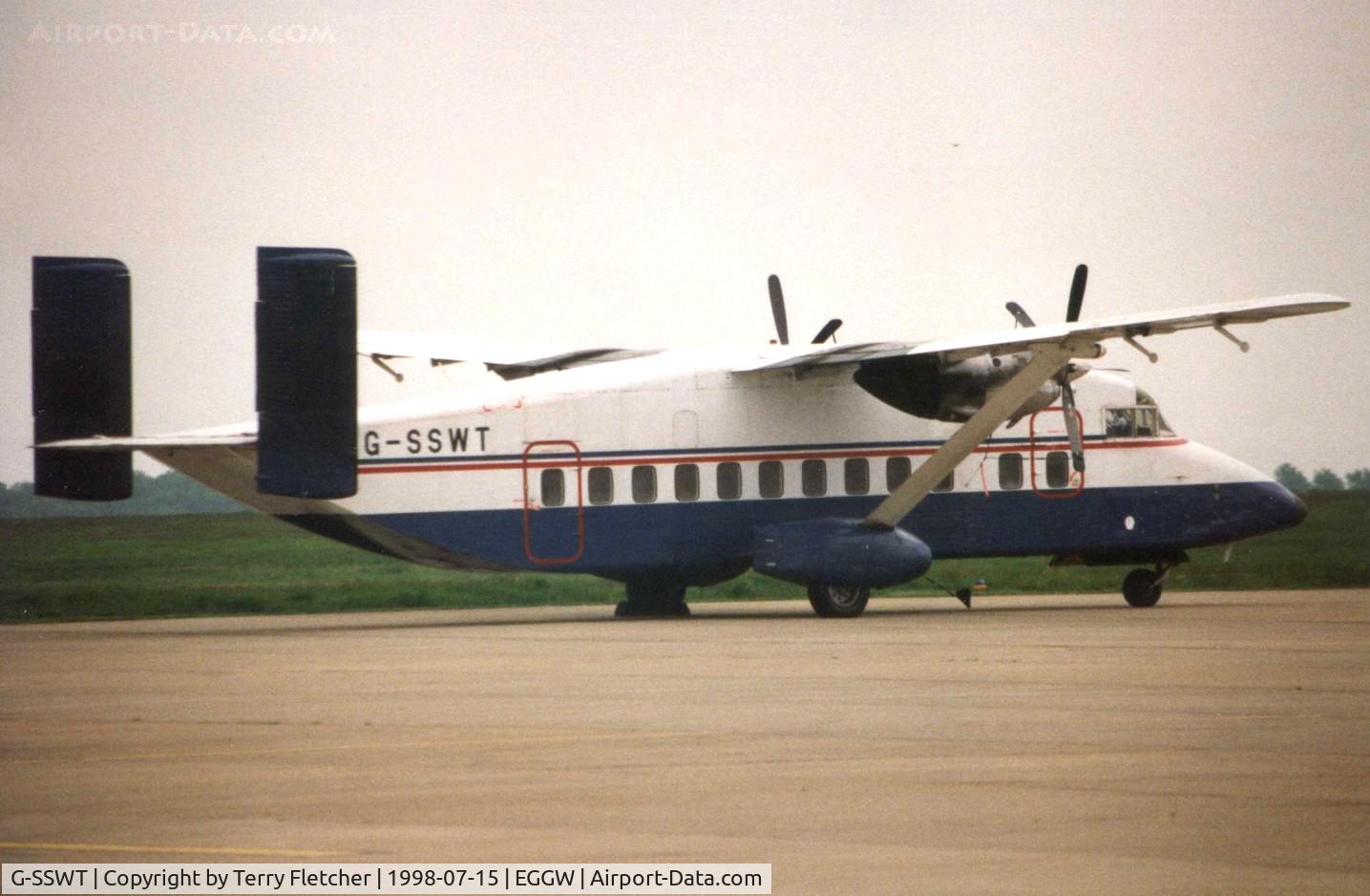 G-SSWT, 1983 Short 330-100 C/N SH.3095, SD3-30 at Luton in 1998