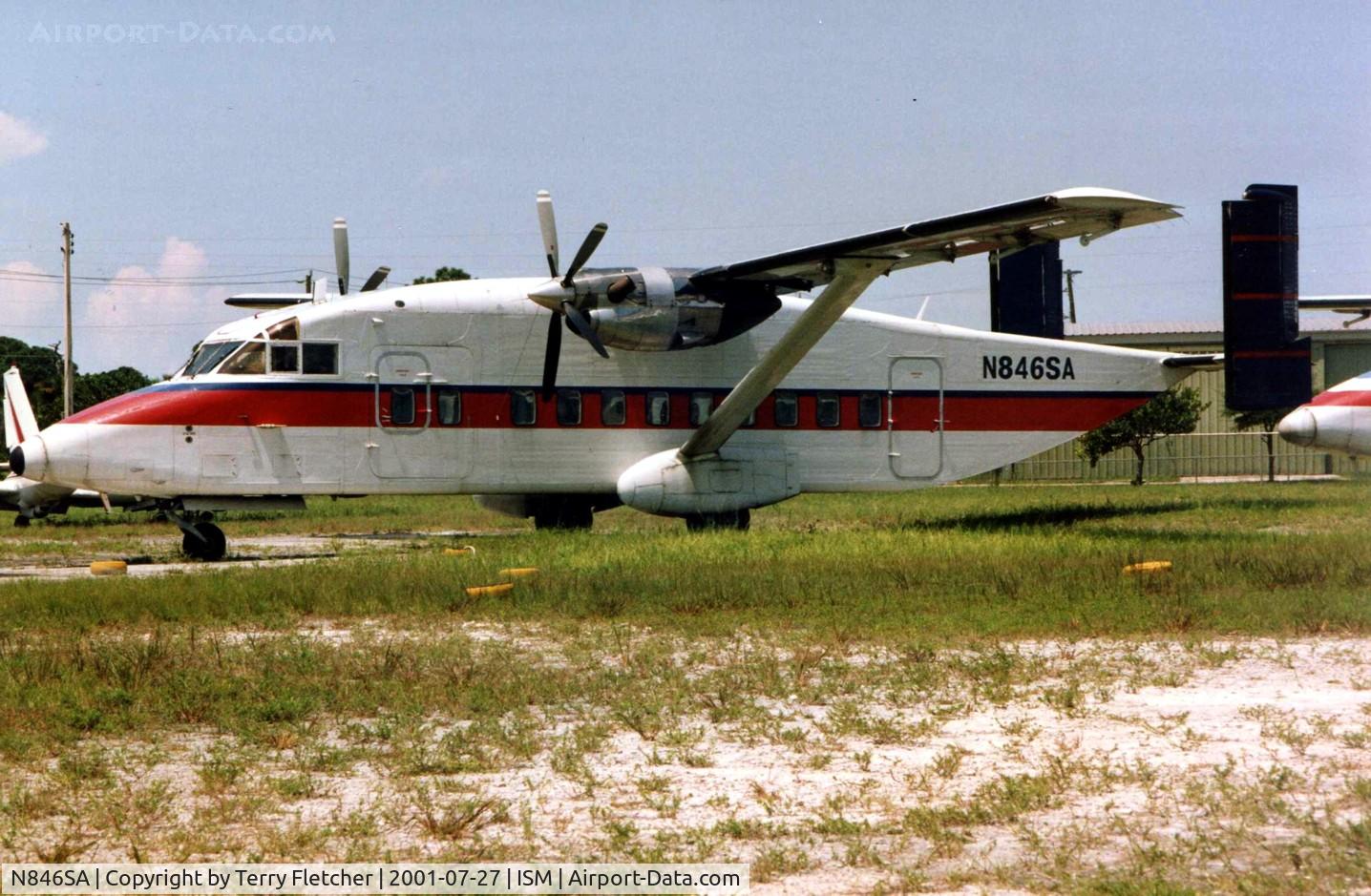 N846SA, Short SD3-30 C/N SH3045, This SD-330 was parked at Kissimmee in 2001