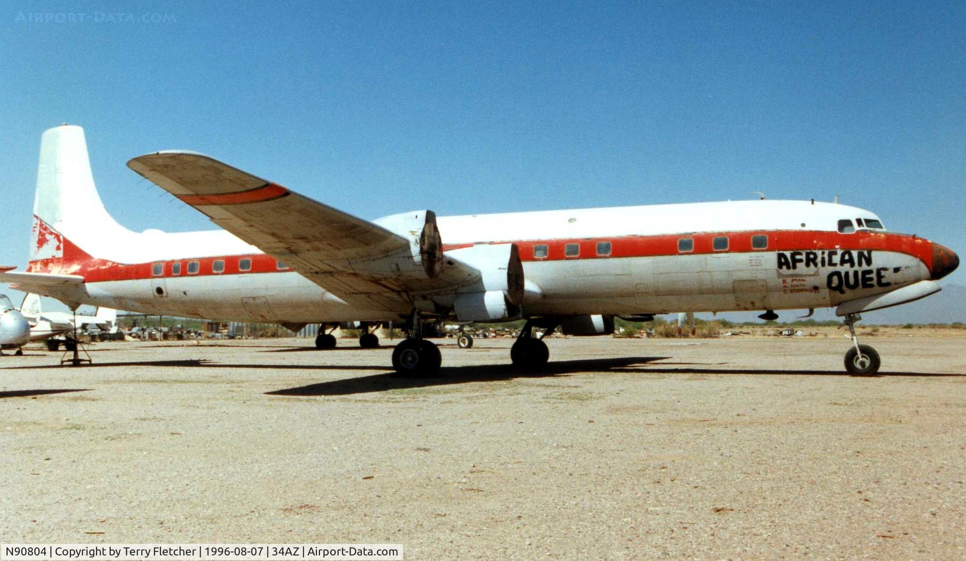 N90804, 1956 Douglas DC-7C Seven Seas Seven Seas C/N 45116, This DC7 sprayer finally ended its days at Chandler Memorial