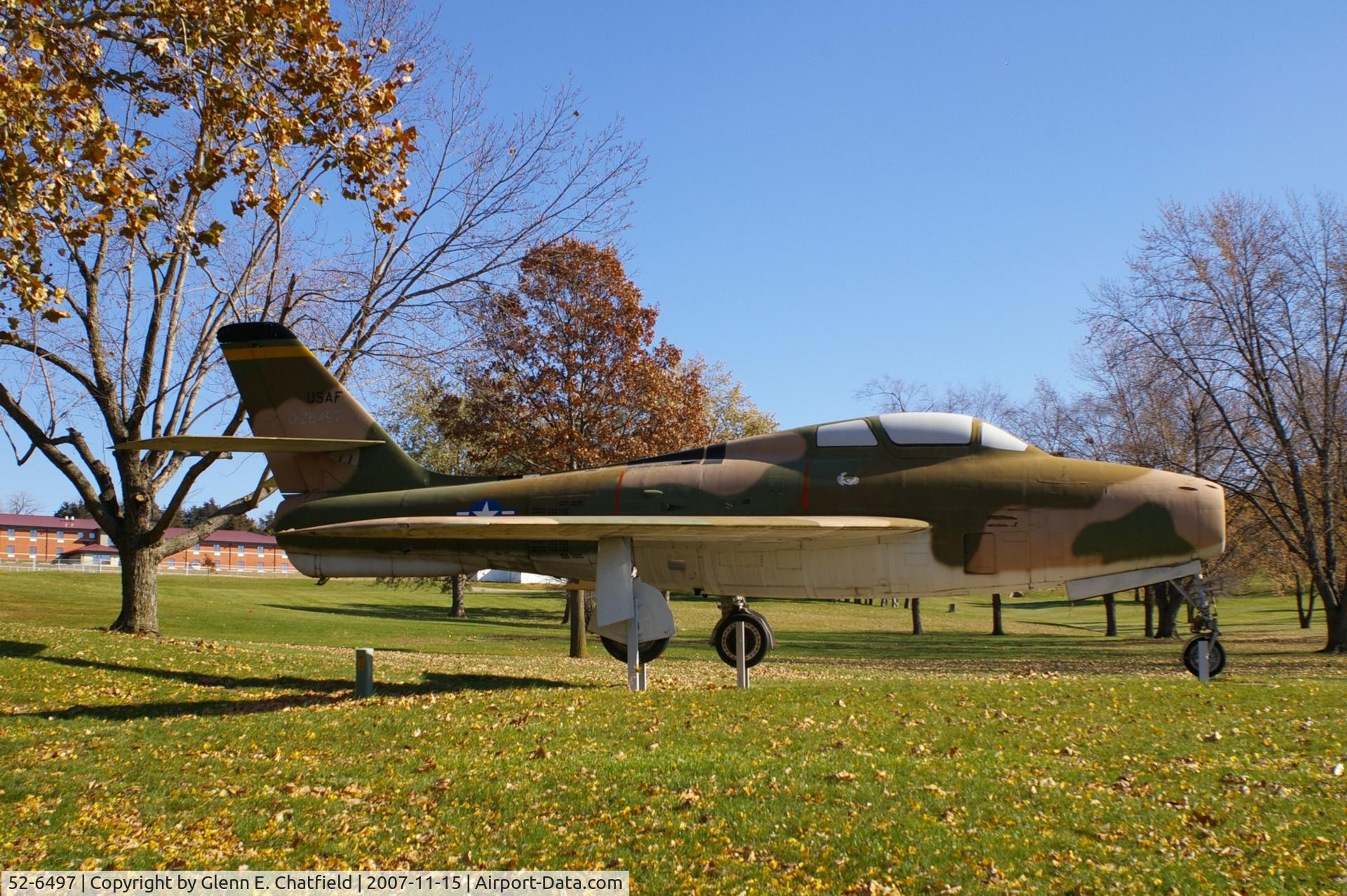52-6497, 1952 Republic F-84F Thunderstreak C/N Not found (52-6497/N5372), Ex-N5372 at Camp Dodge, IA Gold Star Museum