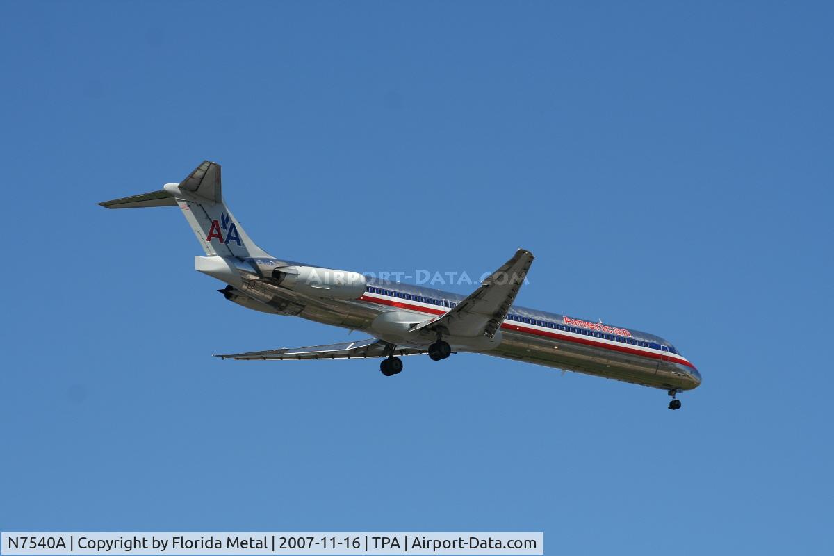 N7540A, 1990 McDonnell Douglas MD-82 (DC-9-82) C/N 49994, American