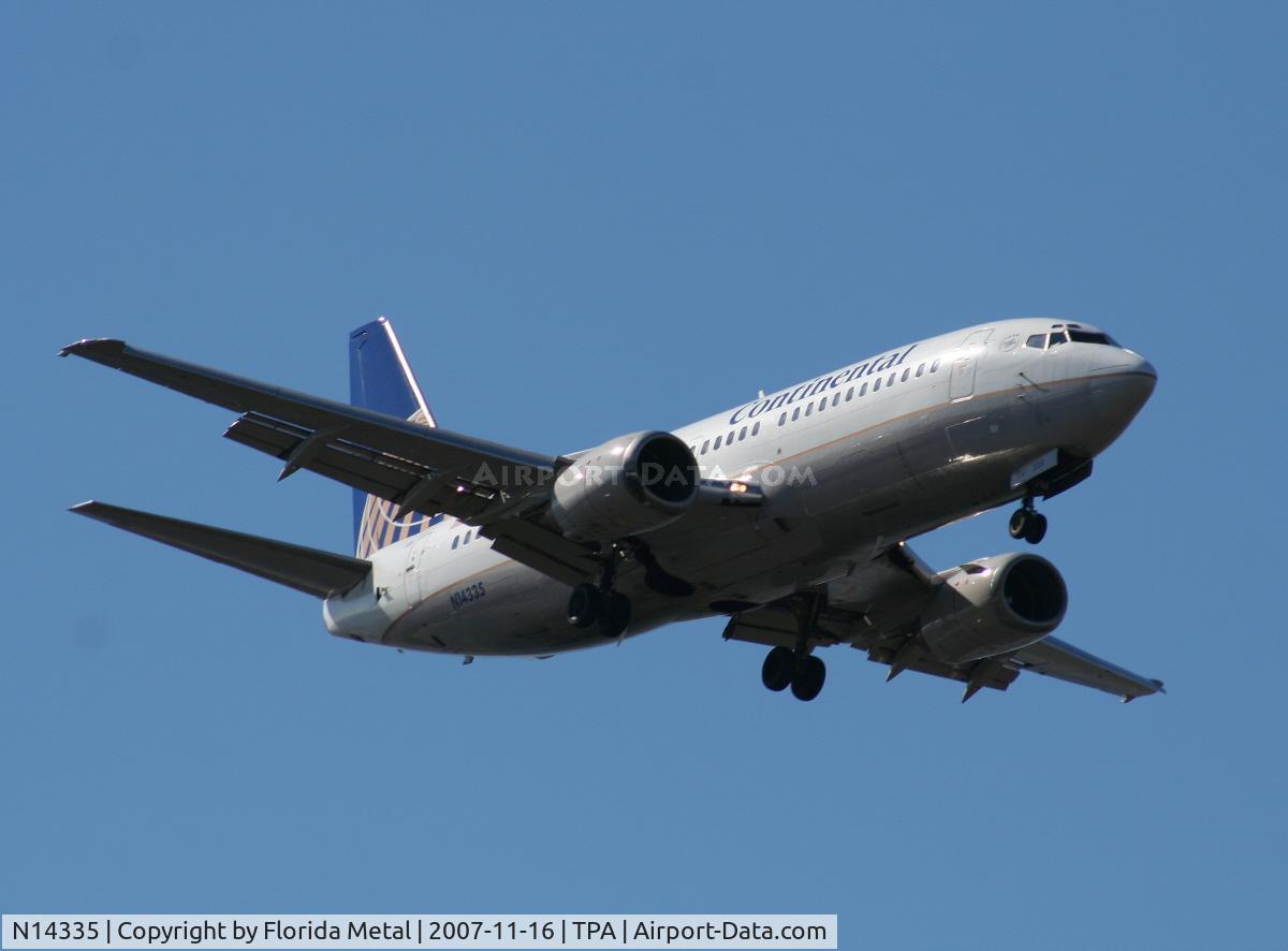 N14335, 1986 Boeing 737-3TO C/N 23573, Continental