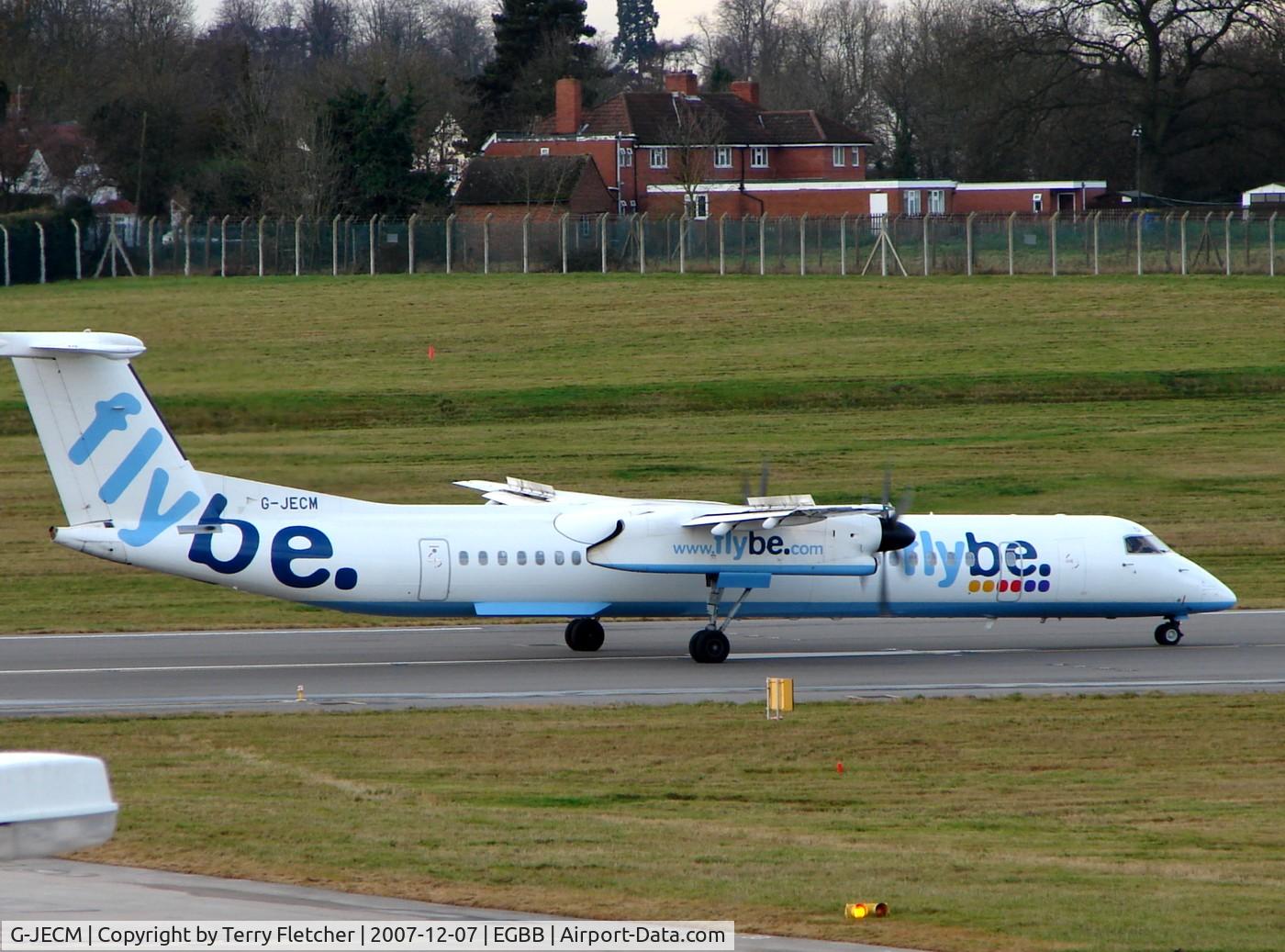 G-JECM, 2005 De Havilland Canada DHC-8-402Q Dash 8 C/N 4118, Flybe Dash8-400 at Birmingham International on 7th Dec 2007