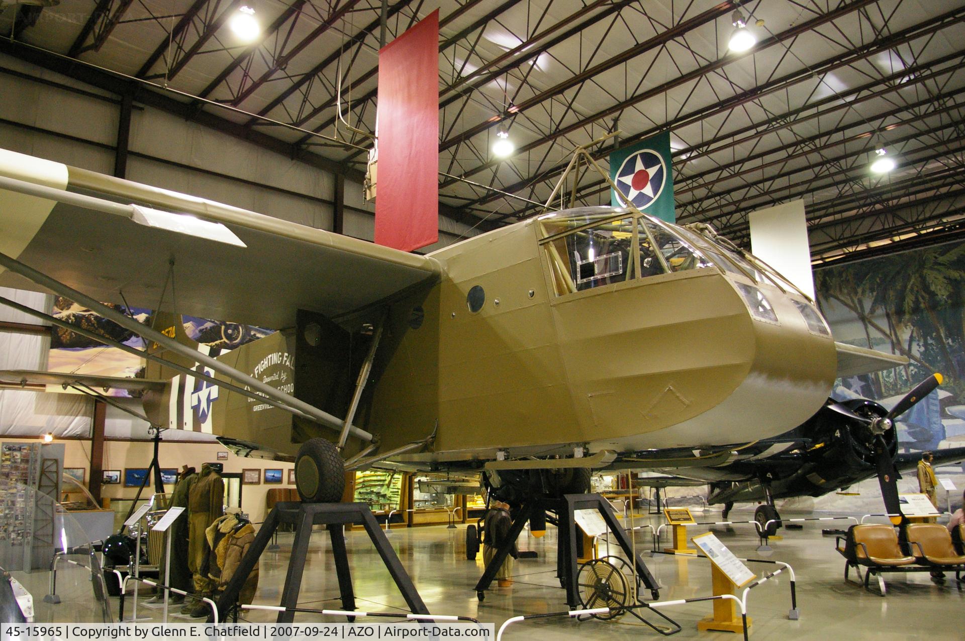 45-15965, 1945 Waco CG-4A-FO C/N Not found 45-15965, Ford built CG-4A at the Kalamazoo Air Zoo