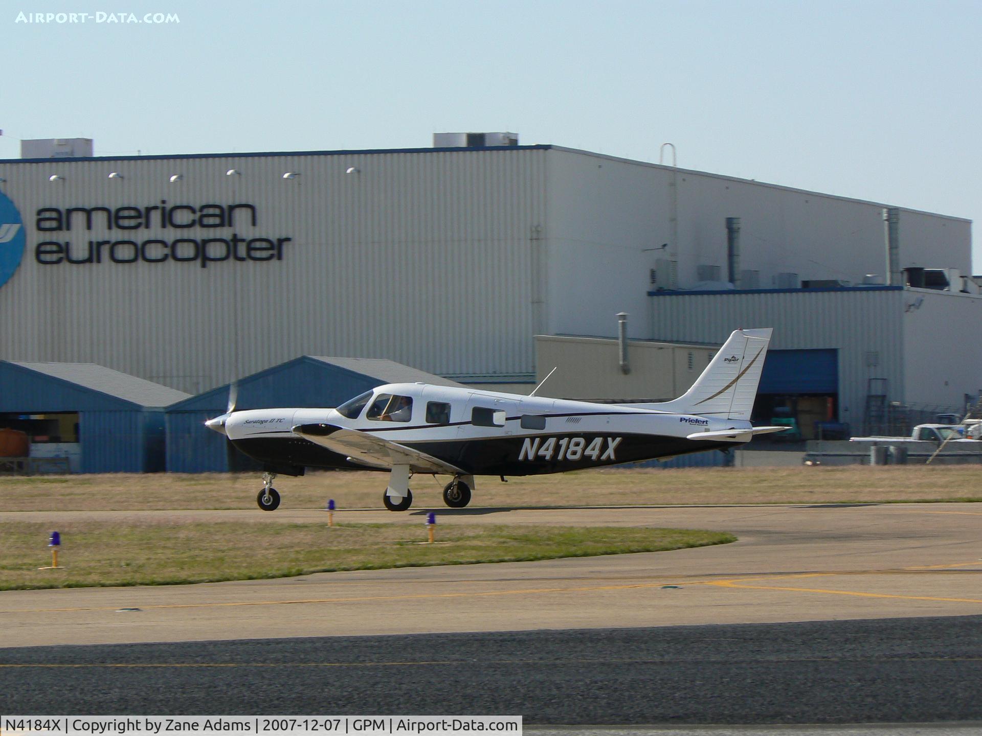 N4184X, 2001 Piper PA-32R-301T Turbo Saratoga C/N 3257200, Takeoff at Grand Prairie Municipal
