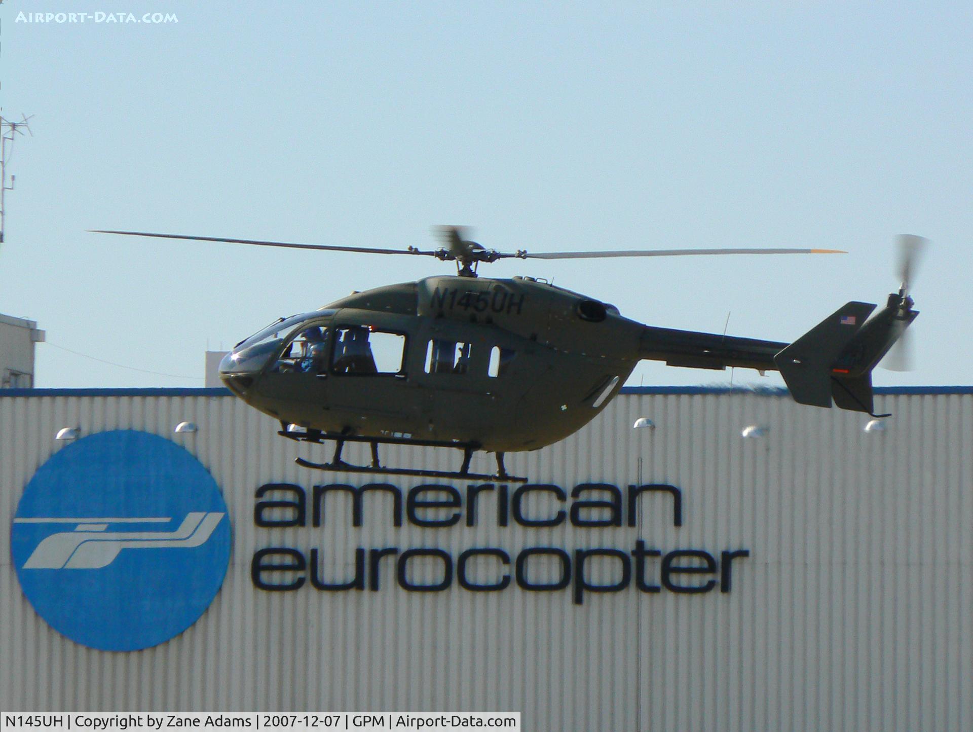 N145UH, 2004 Eurocopter-Kawasaki EC-145 (BK-117C-2) C/N 9053, Landing at Grand Prairie Plant - New UH-72A Lakota?