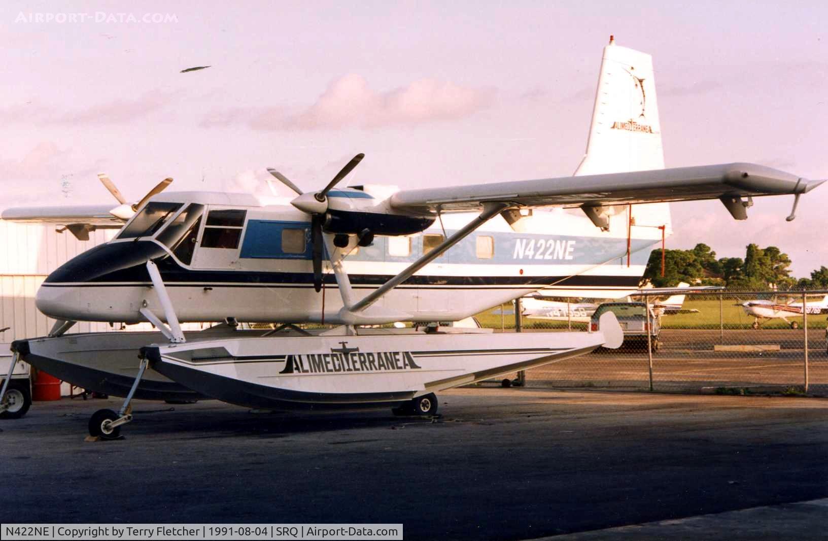N422NE, GAF N22B Nomad C/N N22B-105, Alimediterranea 's GAF Nomad pictured at Sarasota Bradenton in 1991 - this was my fist ever sighting of a GAF Nomad