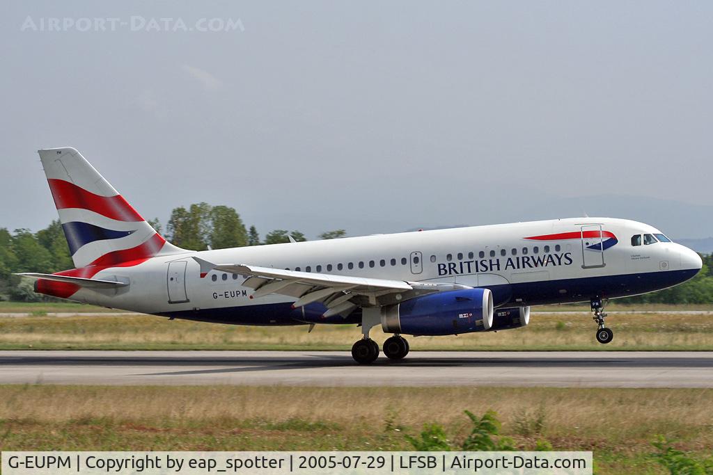 G-EUPM, 2000 Airbus A319-131 C/N 1258, arriving from LHR