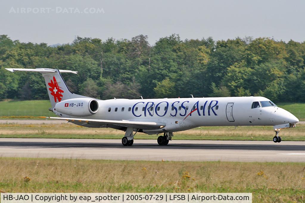 HB-JAO, 2001 Embraer EMB-145LU (ERJ-145LU) C/N 145456, landing on rwy 16