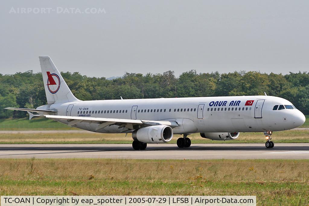 TC-OAN, 2001 Airbus A321-231 C/N 1421, departing to Antalya