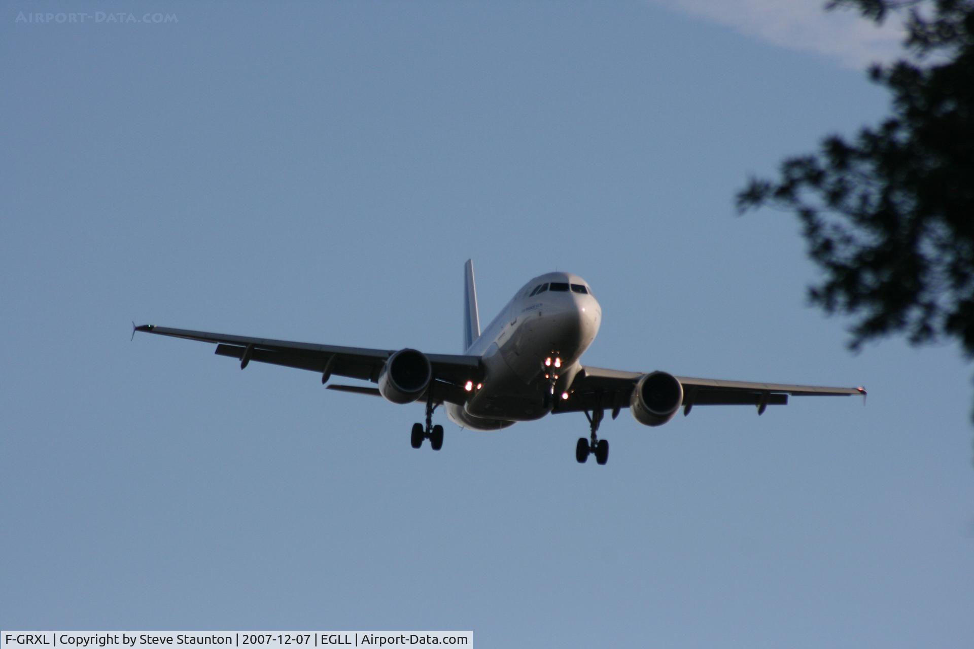 F-GRXL, 2006 Airbus A319-111 C/N 2938, Taken at Heathrow Airport 07 December 2007