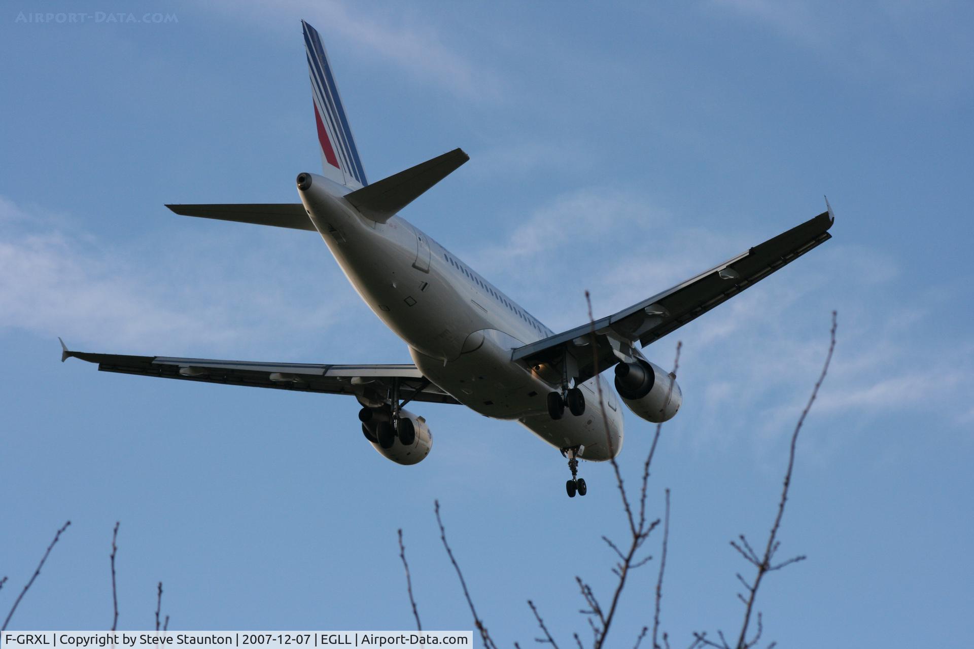 F-GRXL, 2006 Airbus A319-111 C/N 2938, Taken at Heathrow Airport 07 December 2007