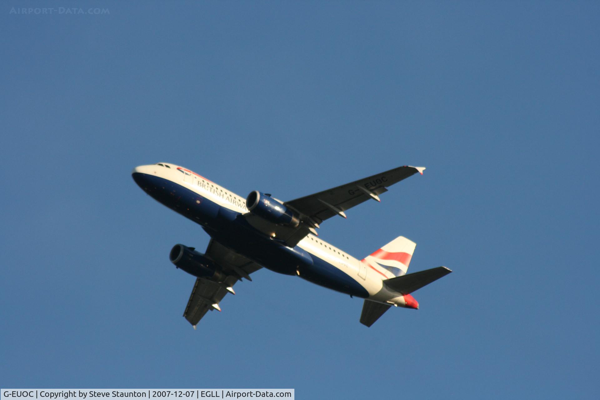 G-EUOC, 2001 Airbus A319-131 C/N 1537, Taken at Heathrow Airport 07 December 2007