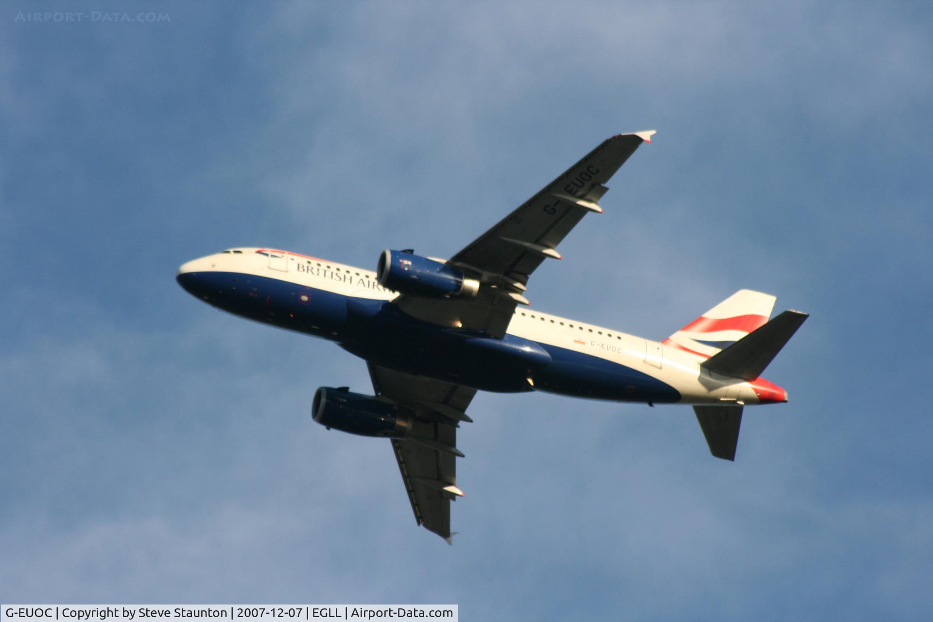G-EUOC, 2001 Airbus A319-131 C/N 1537, Taken at Heathrow Airport 07 December 2007