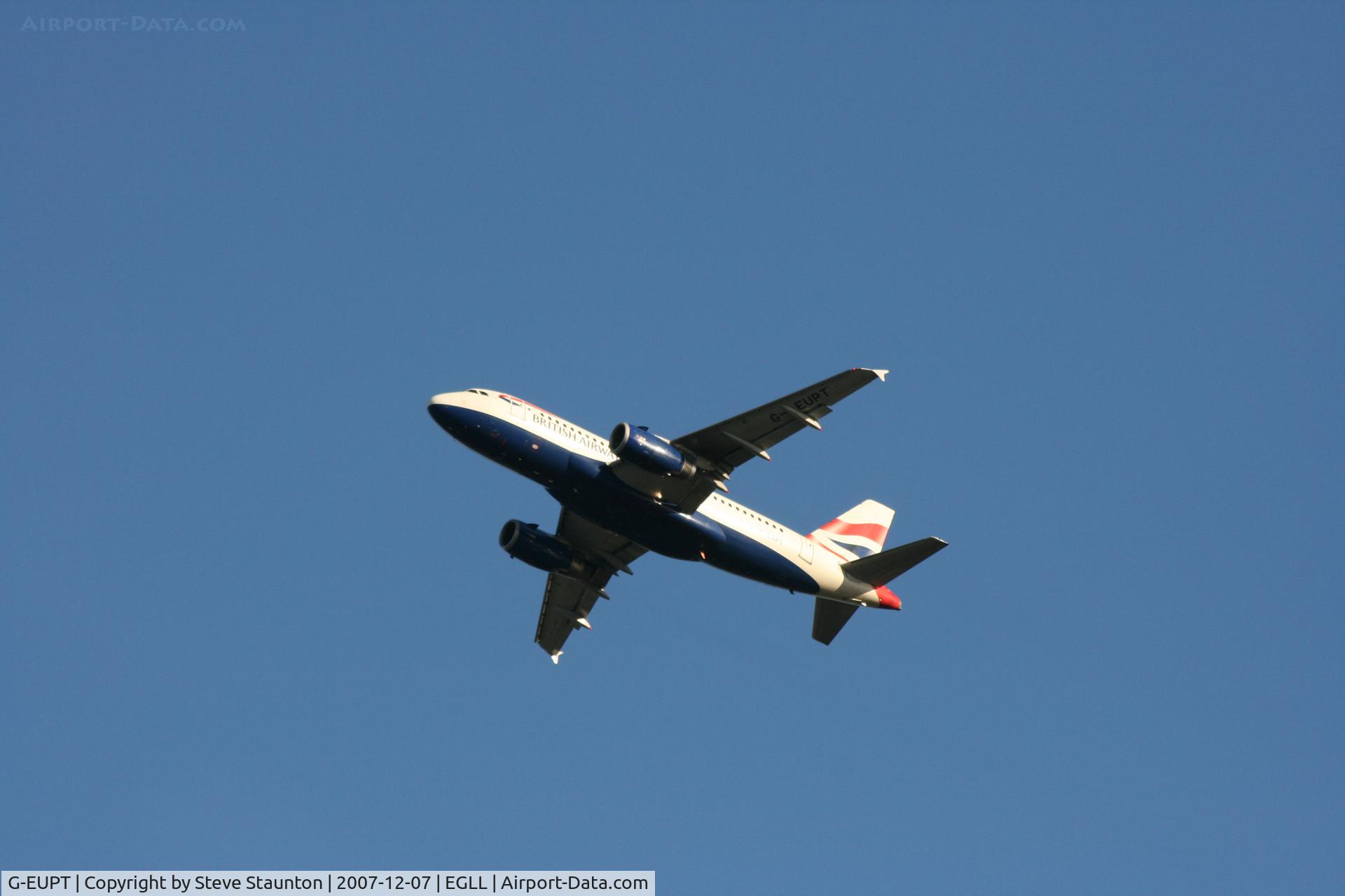 G-EUPT, 2000 Airbus A319-131 C/N 1380, Taken at Heathrow Airport 07 December 2007