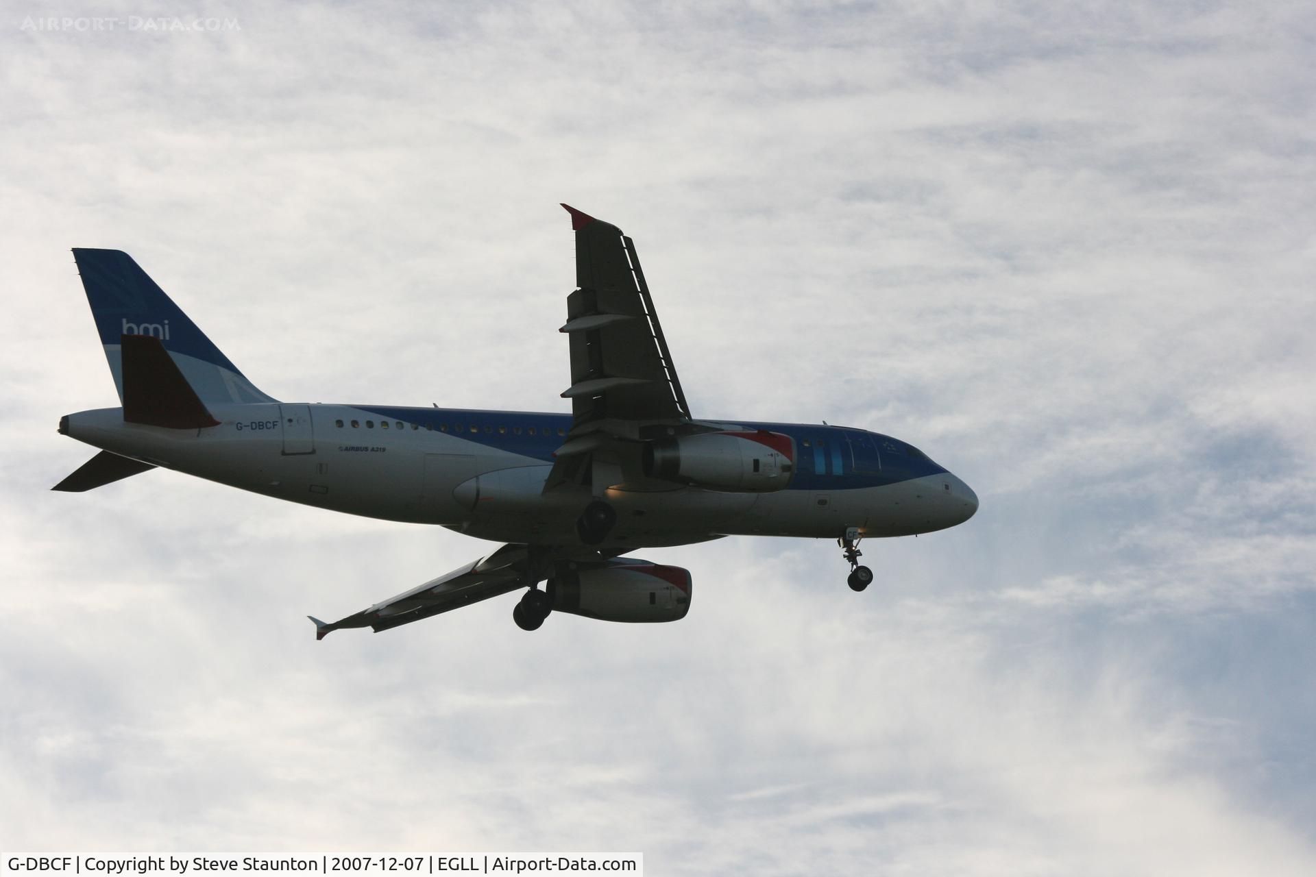 G-DBCF, 2005 Airbus A319-131 C/N 2466, Taken at Heathrow Airport 07 December 2007