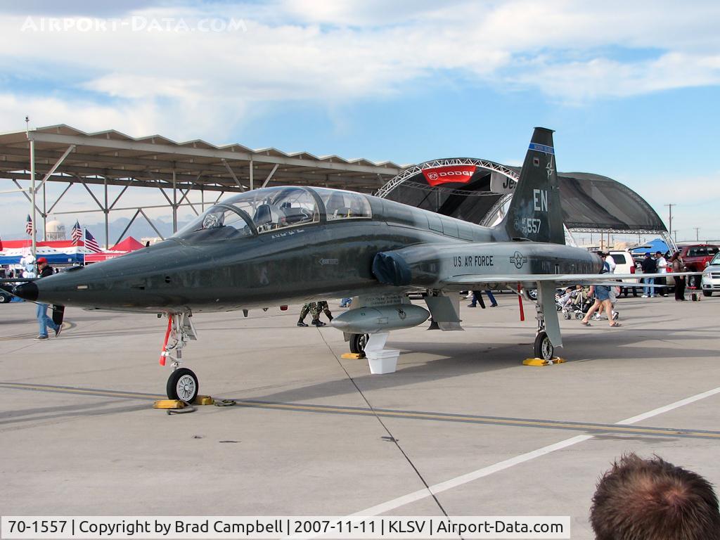 70-1557, 1970 Northrop T-38C Talon C/N T.6246, Markings on the extra fuel cell state this aircraft is from the Sheppard AFB 80th FTW based 90th FTS 'Boxing Bears'