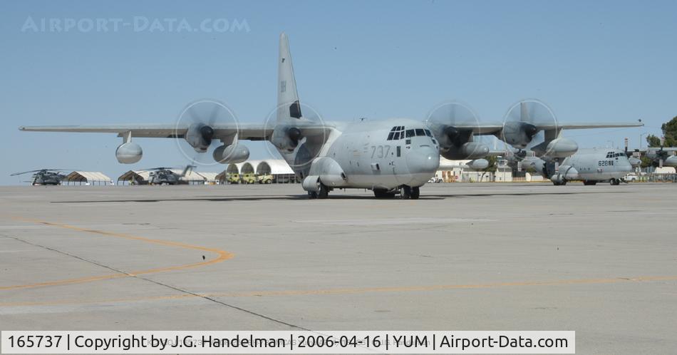 165737, Lockheed Martin KC-130J Hercules C/N 382-5499, Running up at MCAS Yuma AZ