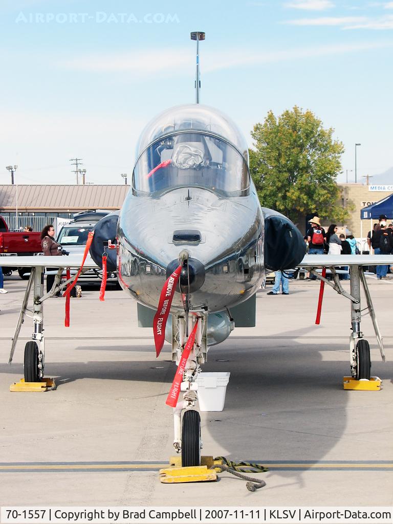 70-1557, 1970 Northrop T-38C Talon C/N T.6246, Markings on the extra fuel cell state this aircraft is from the Sheppard AFB 80th FTW based 90th FTS 'Boxing Bears'