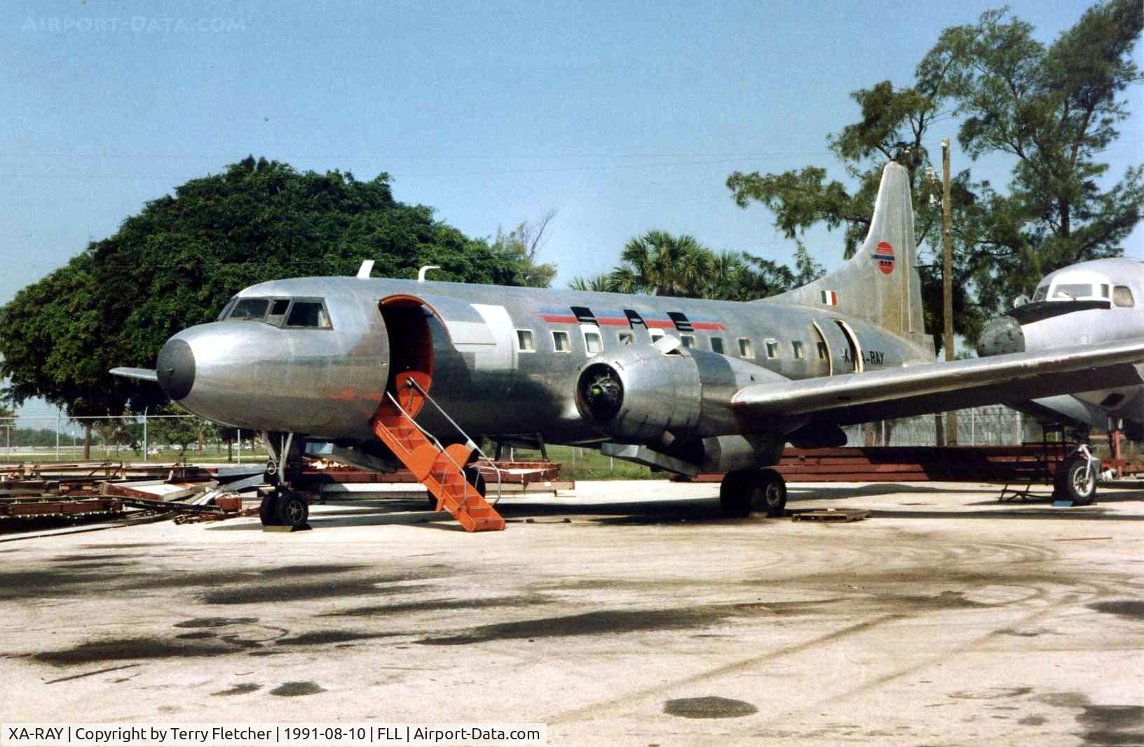 XA-RAY, Convair 340-68B C/N 222, Mexican Convair in the wonderful FLL setting in 1991